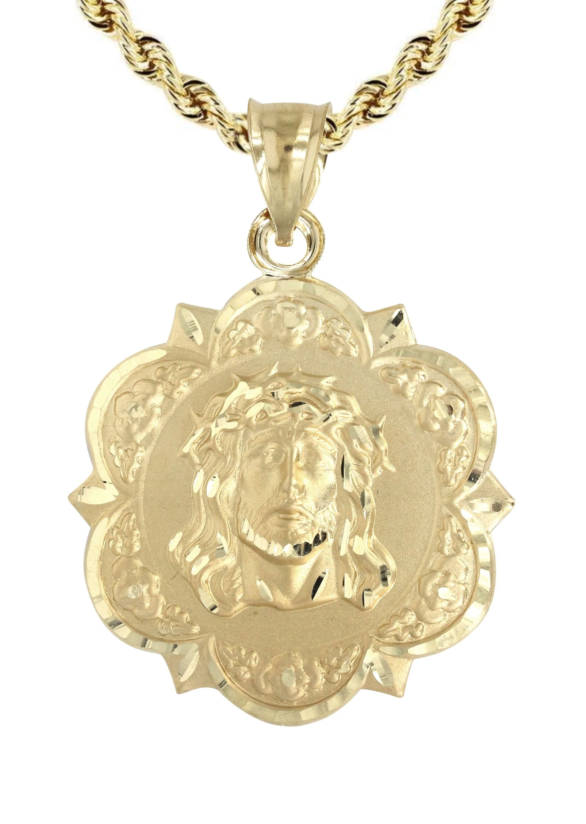 10K Yellow Gold Jesus Piece Necklace | Appx. 13.5 Grams - Image 2