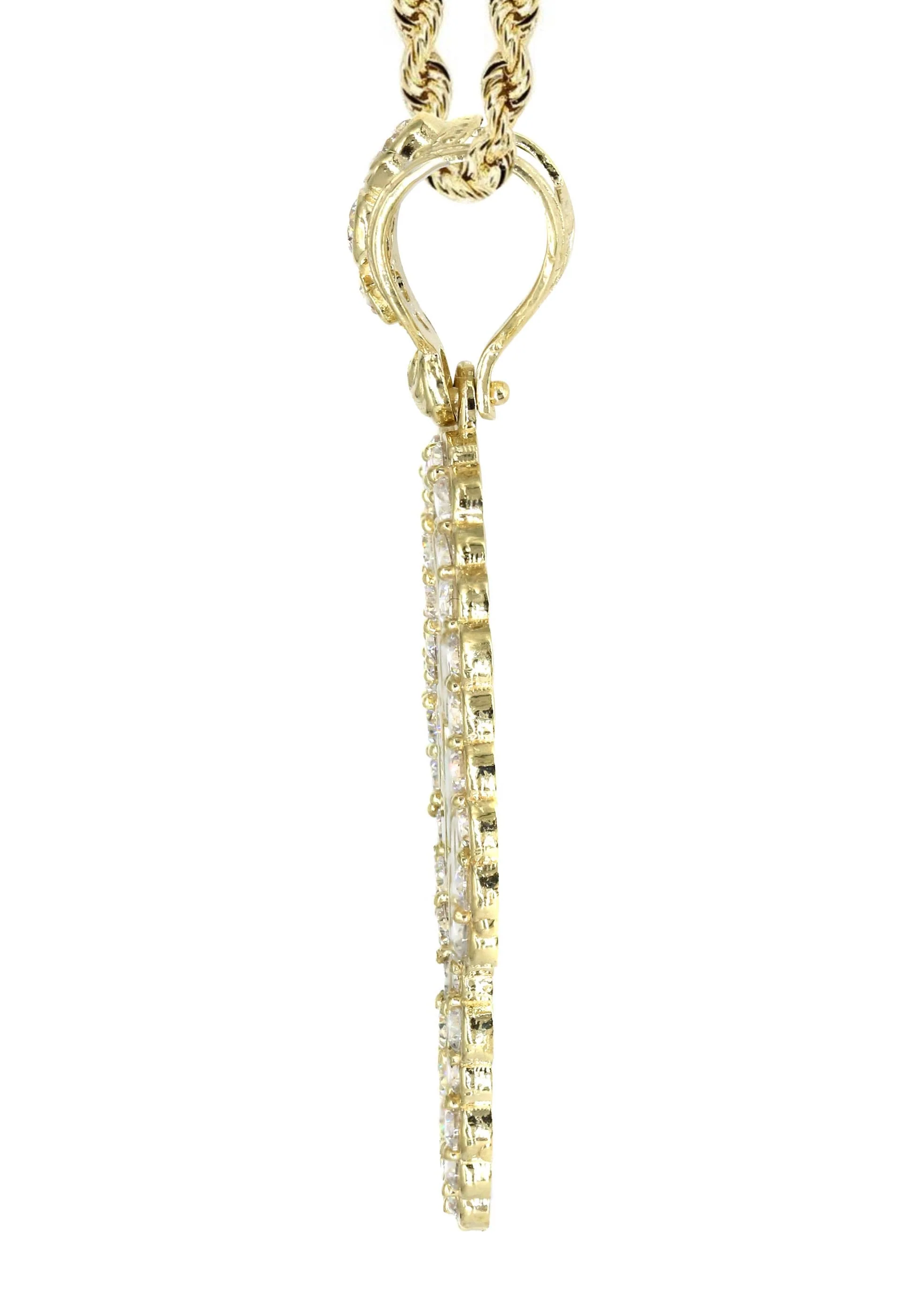 10K Yellow Gold Jesus Piece Necklace | Appx. 18.3 Grams - Image 4