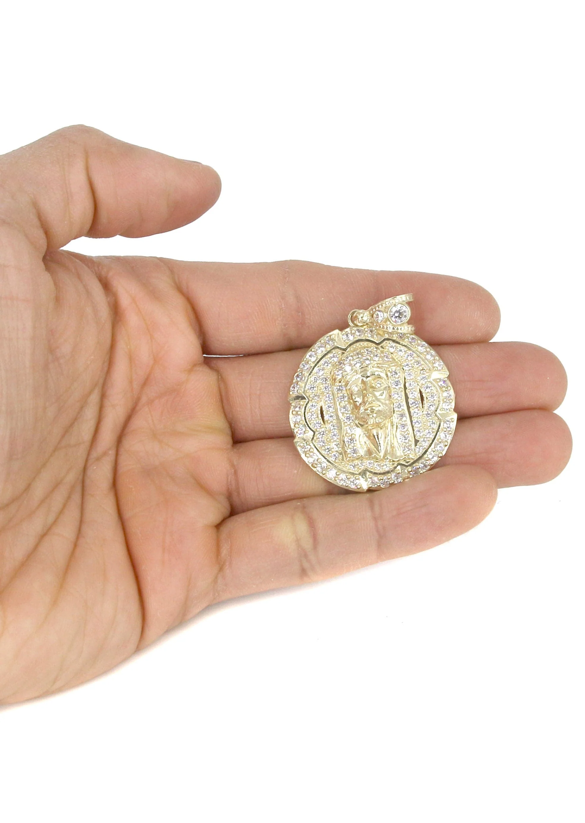 10K Yellow Gold Jesus Piece Necklace | Appx. 18.3 Grams - Image 5