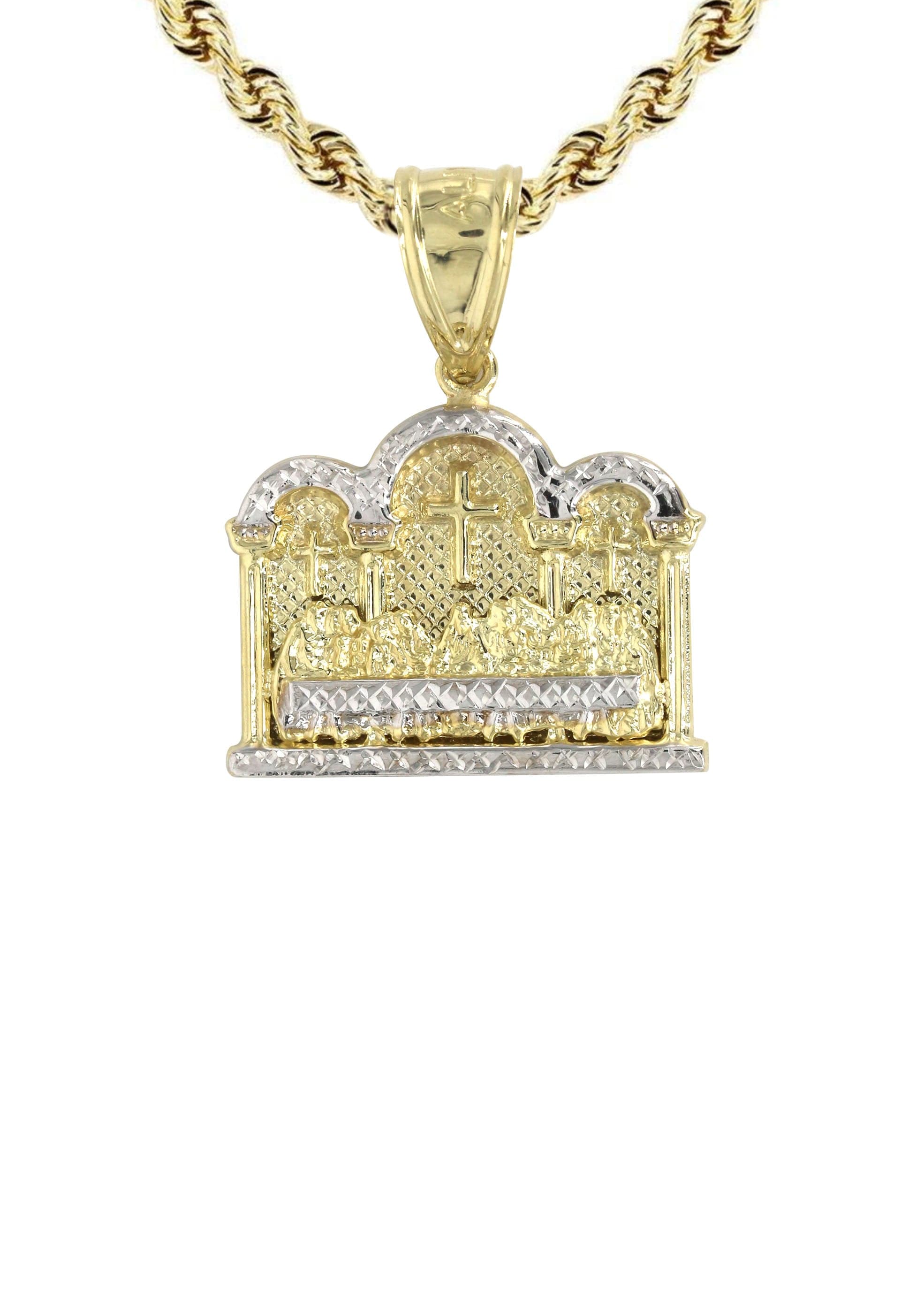 10K Yellow Gold Last Supper Necklace | Appx 13.5 Grams - Image 2