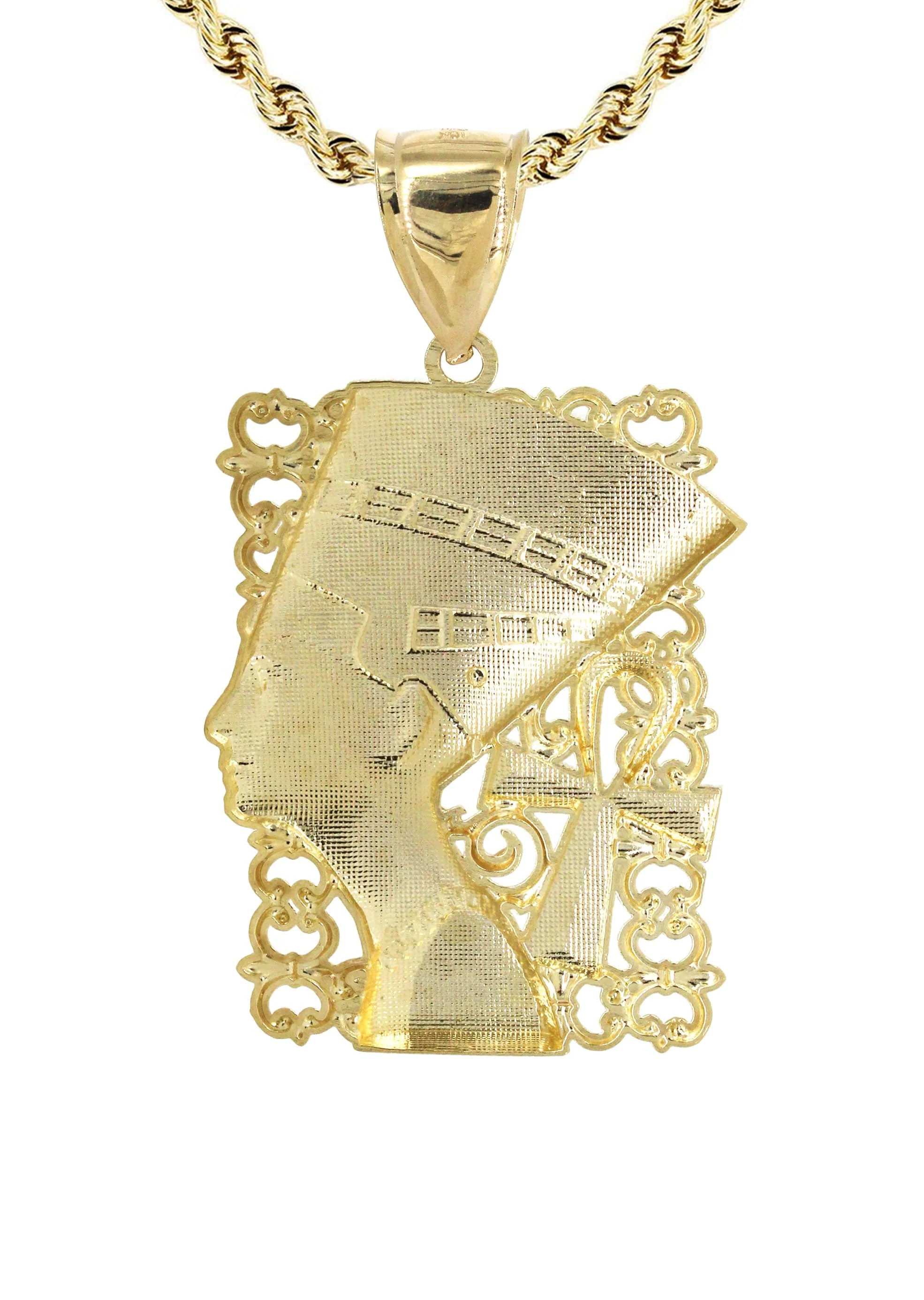 10K Yellow Gold Nefertiti Necklace | Appx. 16.9 Grams - Image 3