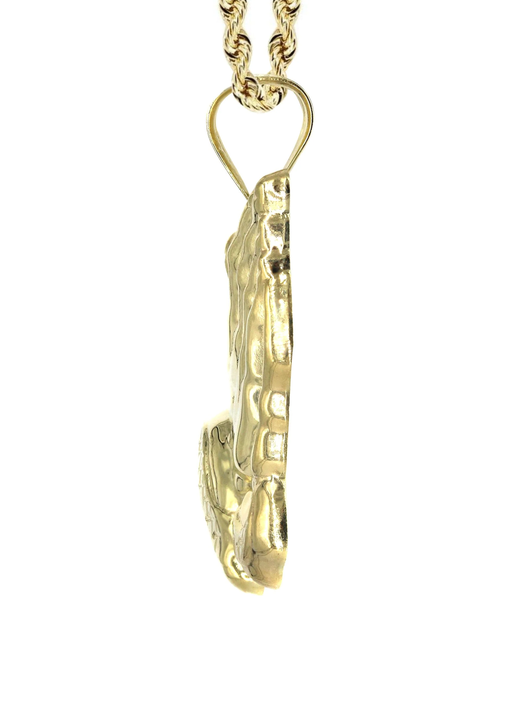 10K Yellow Gold Praying Hands Necklace | Appx. 12.6 Grams - Image 4