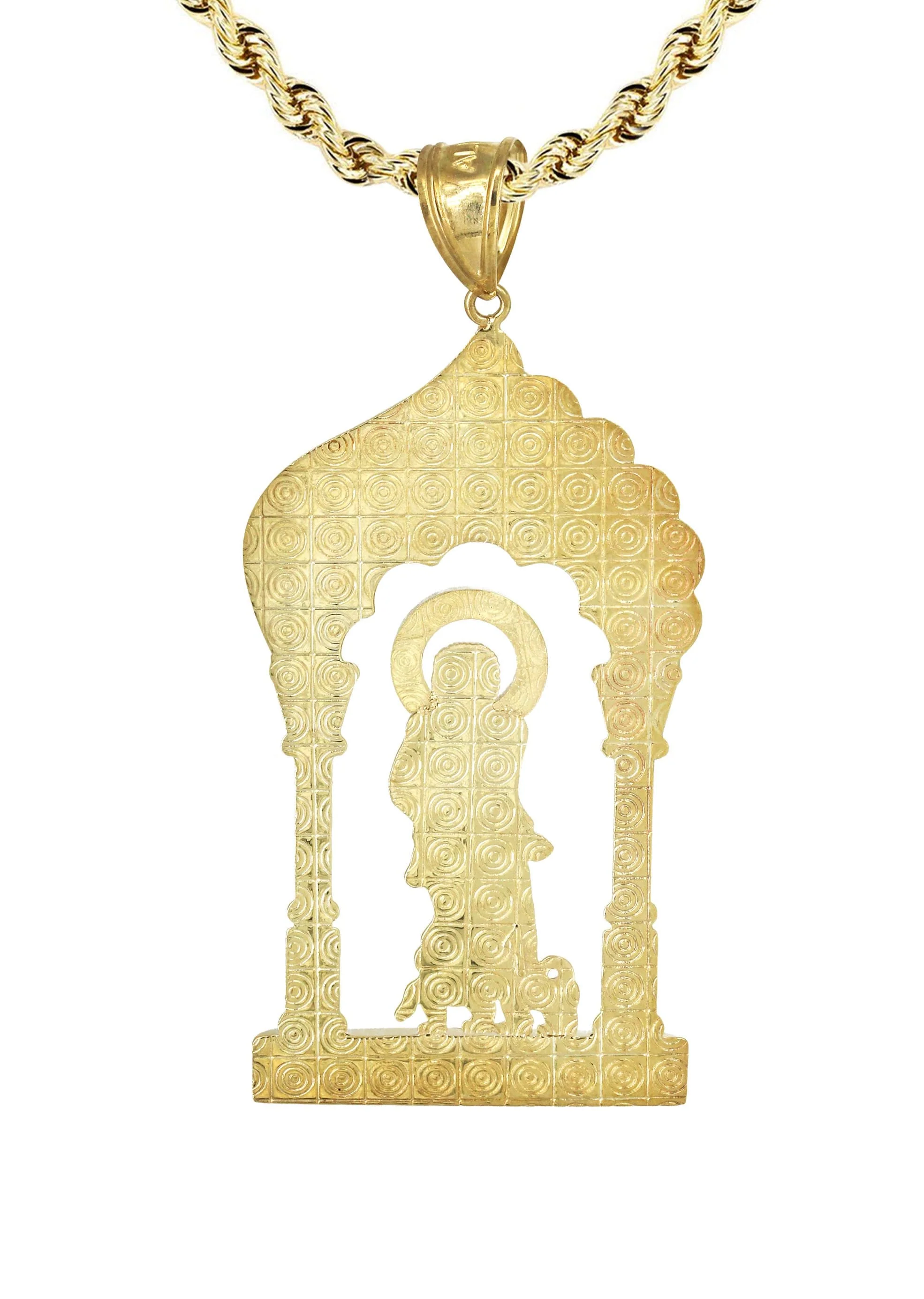 10K Yellow Gold Saint Lazaro Necklace | Appx. 19 Grams - Image 3