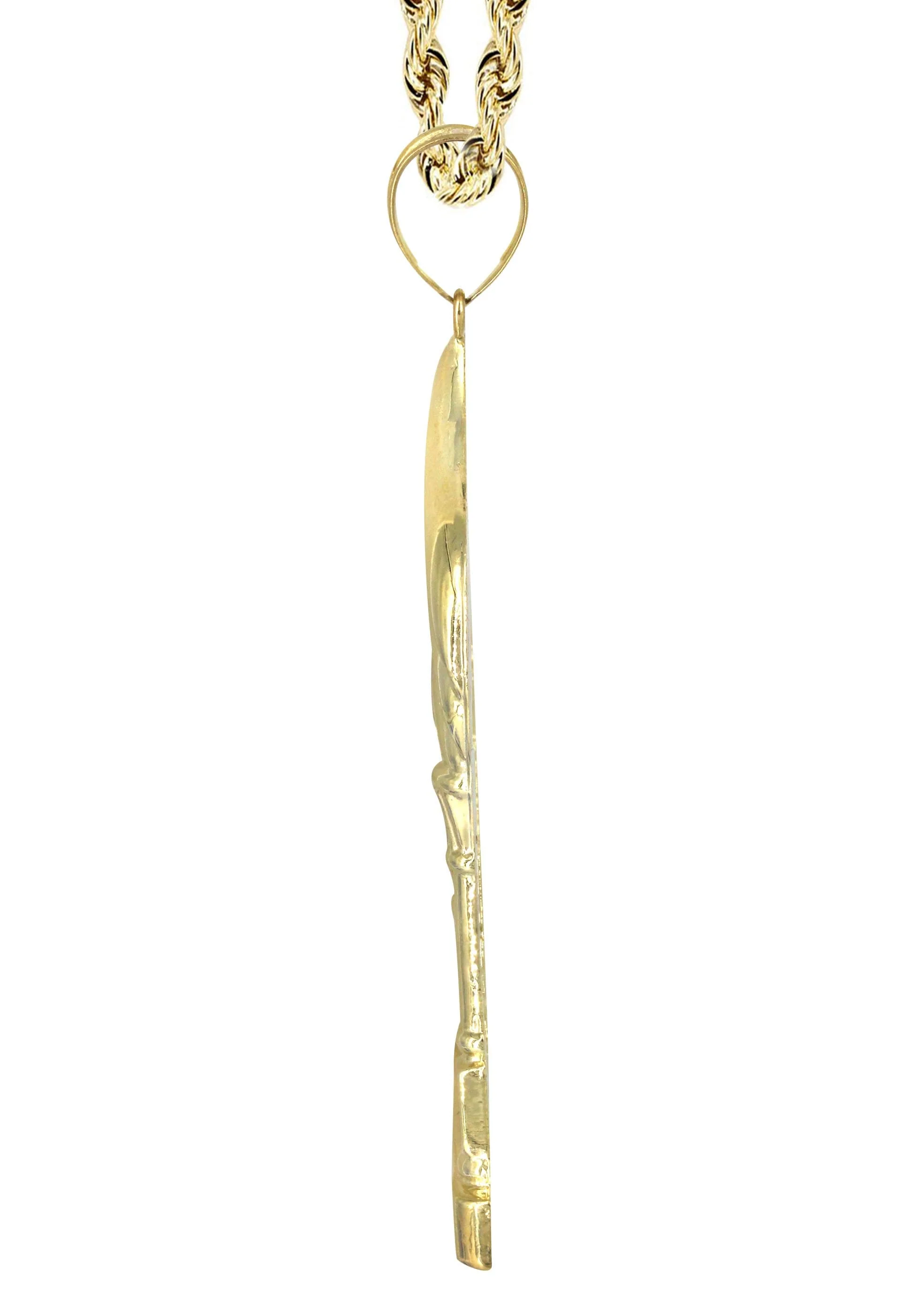 10K Yellow Gold Saint Lazaro Necklace | Appx. 19 Grams - Image 4