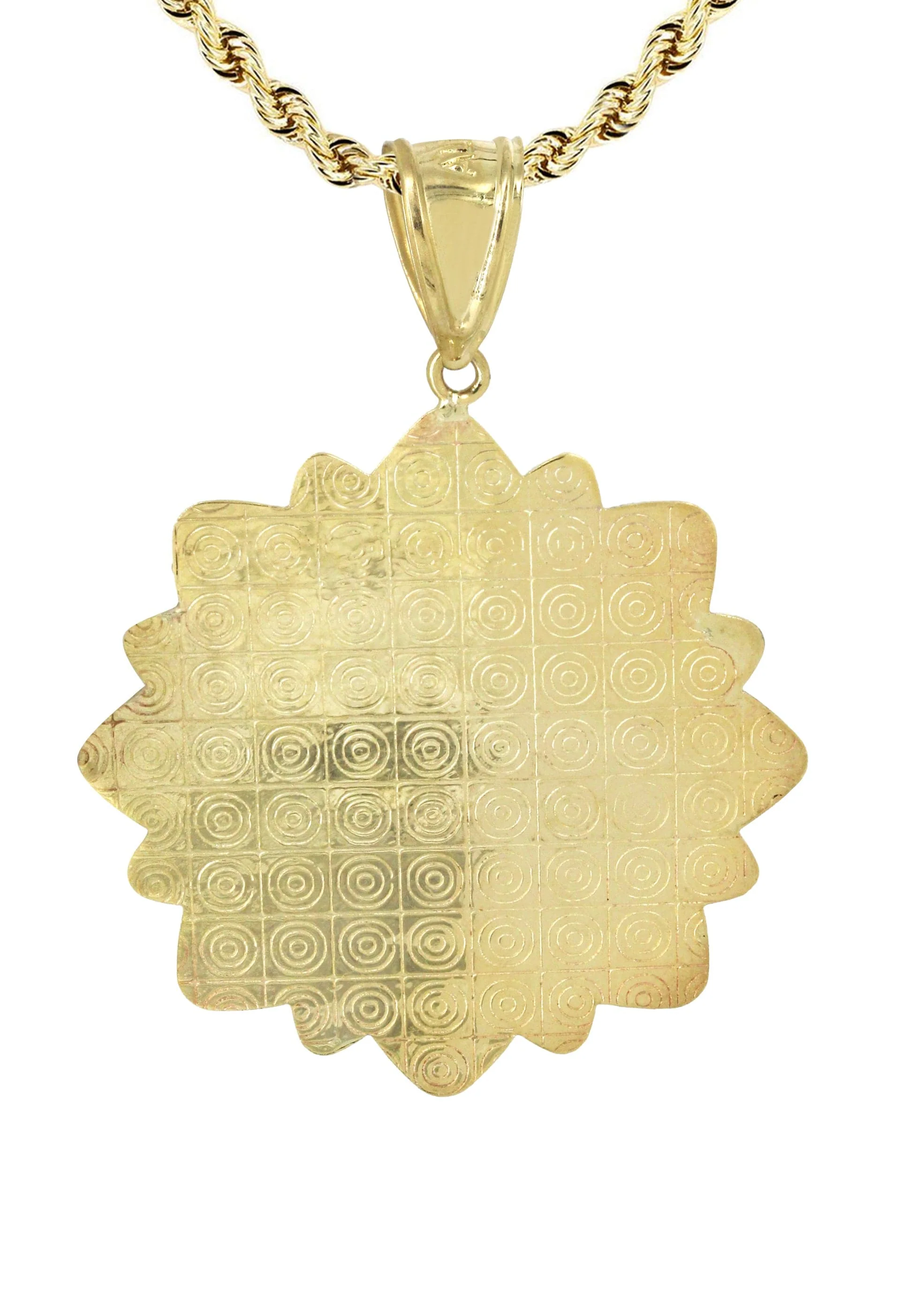 10K Yellow Gold Sun Necklace | Appx. 15.9 Grams - Image 3