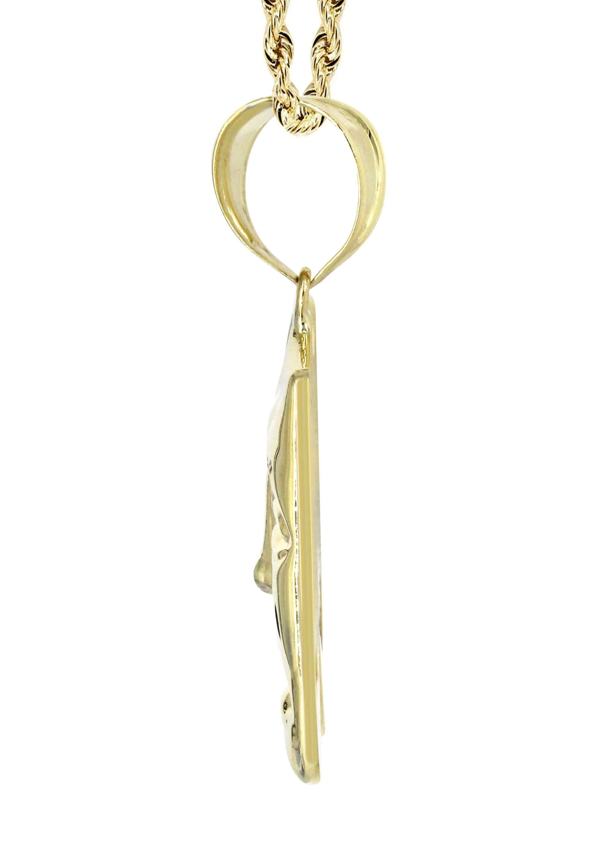 10K Yellow Gold Theater Masks Necklace | Appx. 15.8 Grams - Image 4