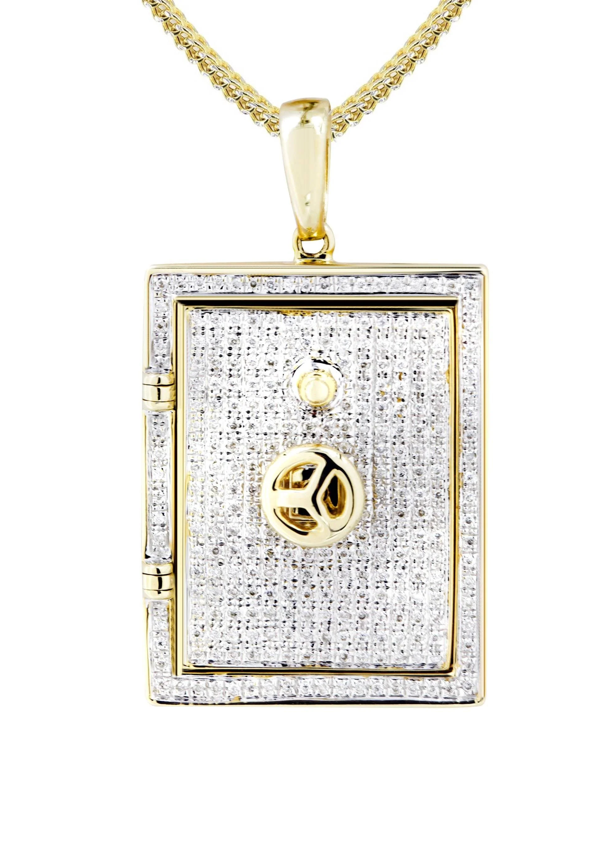 10K Yellow Gold Vault Diamond Necklace | 0.59 Carats - Image 2