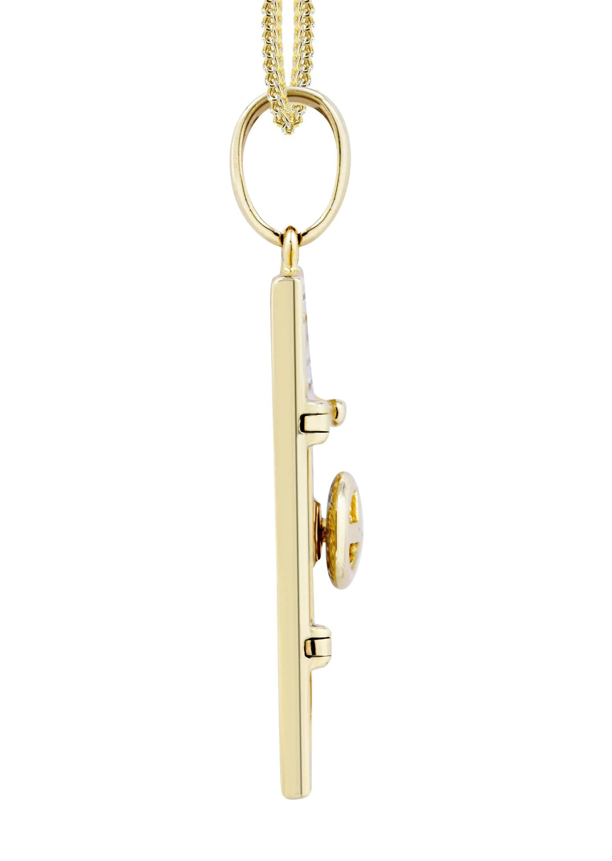 10K Yellow Gold Vault Diamond Necklace | 0.59 Carats - Image 4