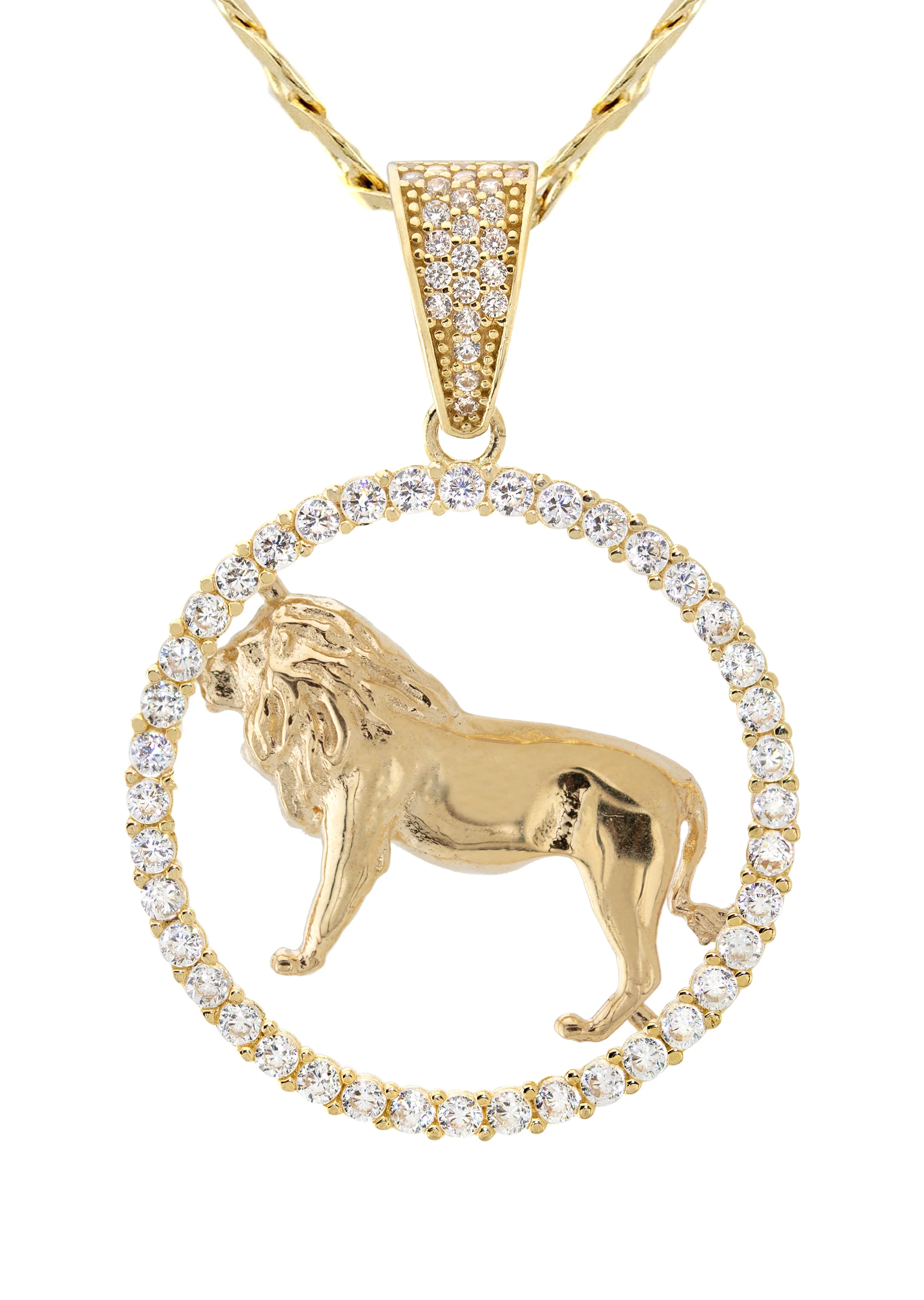 10K Yellow Gold Zodiac Leo Necklace | Appx. 16.8 Grams - Image 2