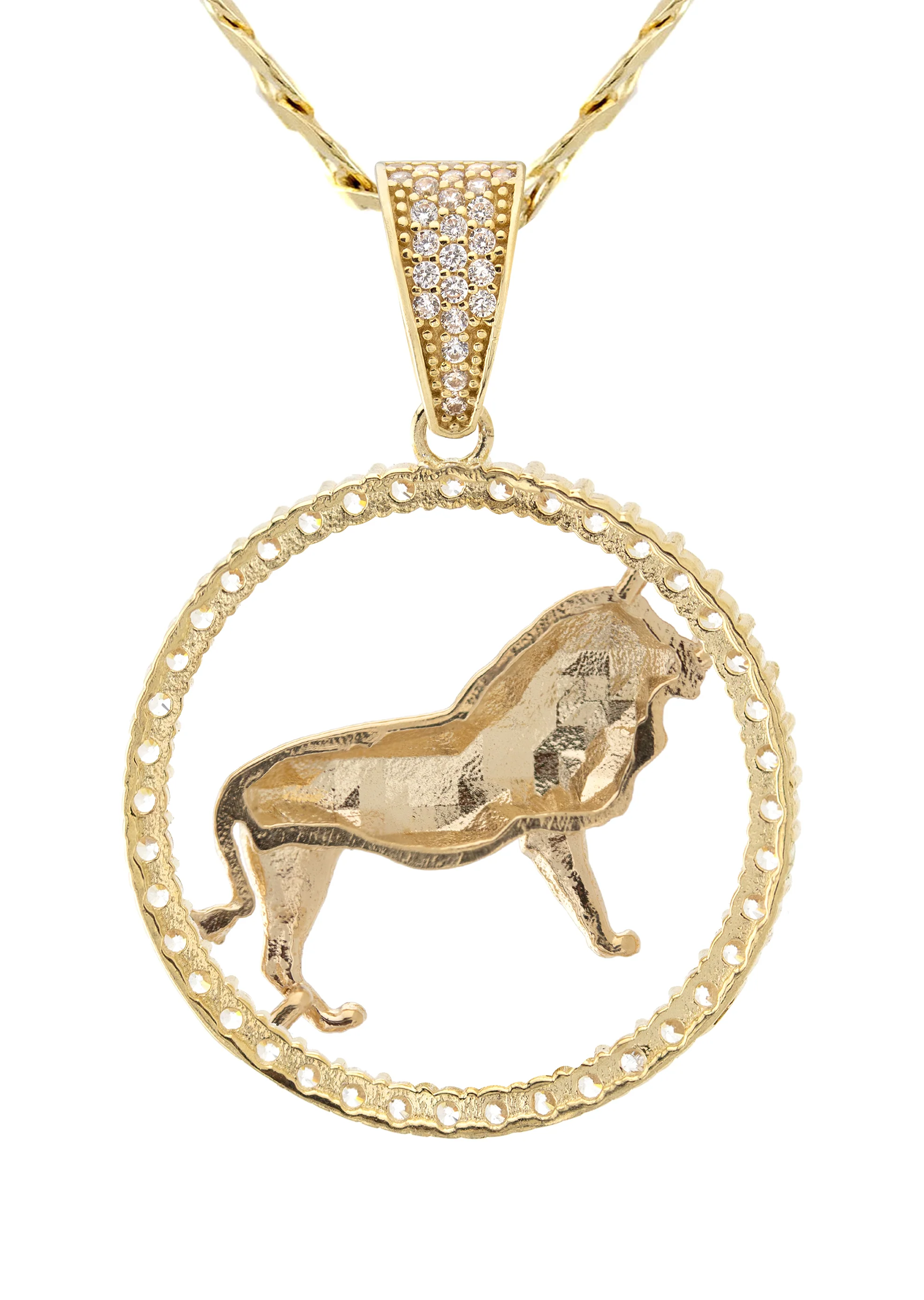 10K Yellow Gold Zodiac Leo Necklace | Appx. 16.8 Grams - Image 3