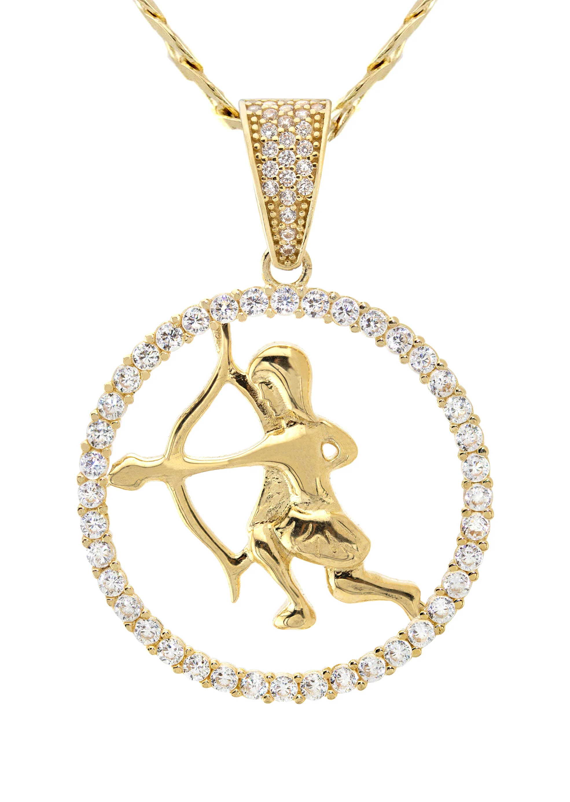 10K Yellow Gold Zodiac Sagittarius Necklace | Appx. 16.8 Grams - Image 2