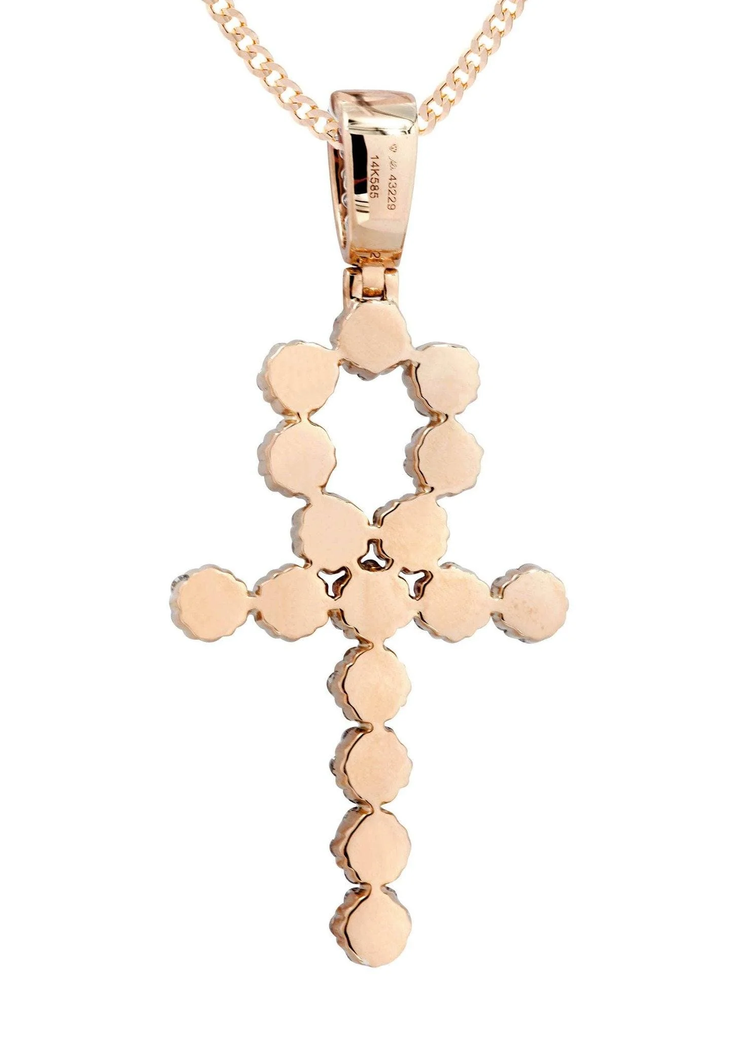 14K Rose Gold Ankh Diamond Necklace | 2.85 Carats - Image 3