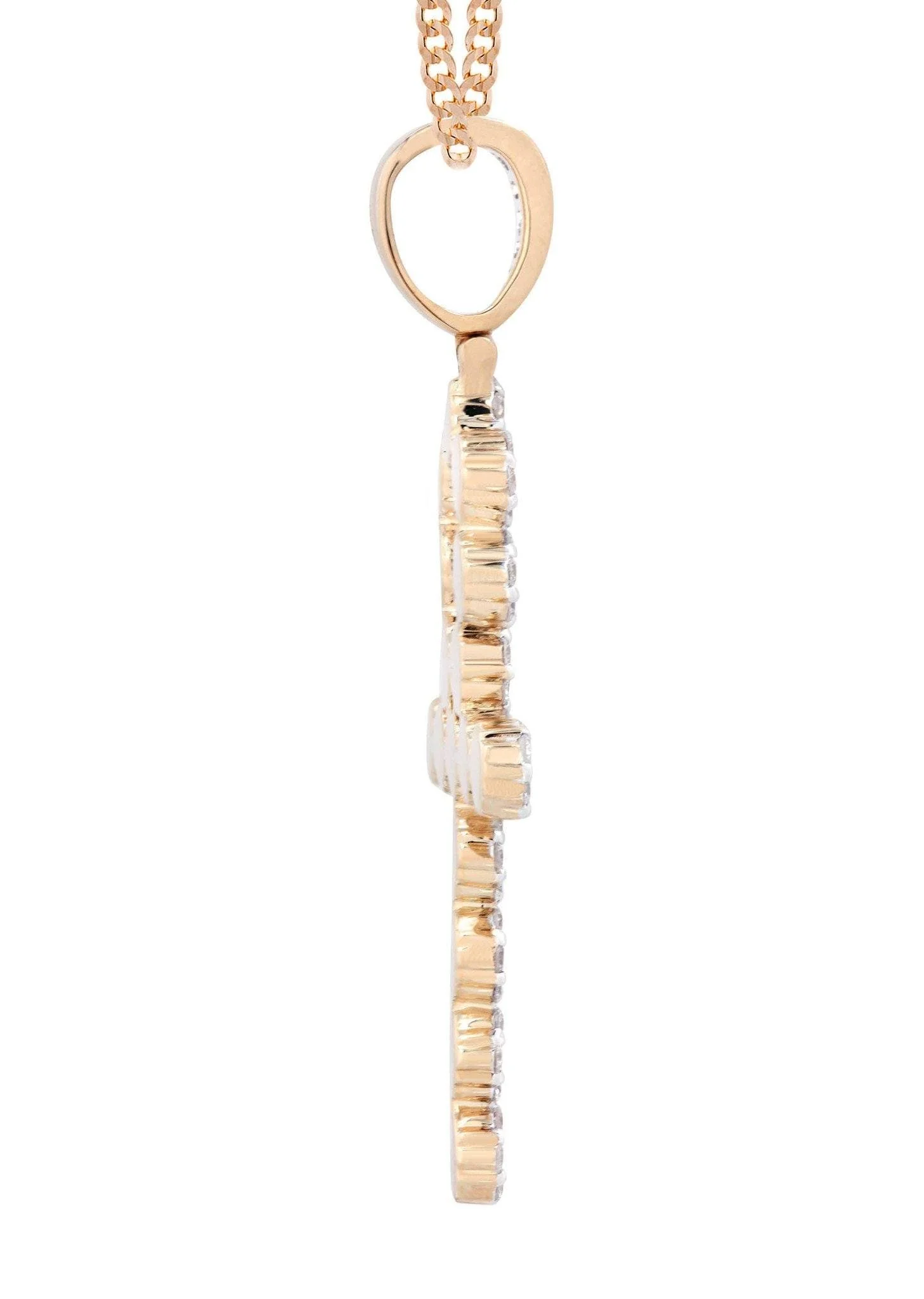 14K Rose Gold Ankh Diamond Necklace | 2.85 Carats - Image 4