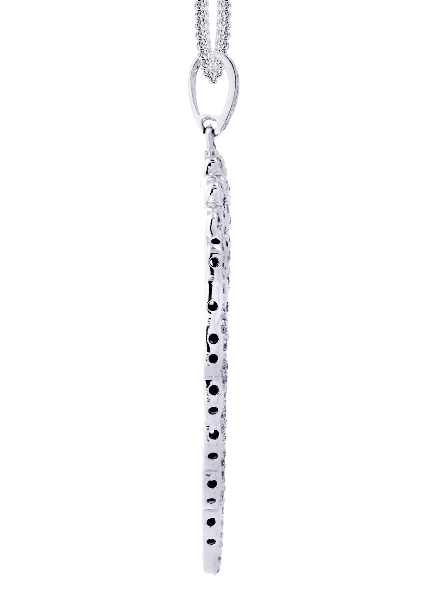 14K White Gold Angel Wing Diamond Necklace  | 1.75 Carats - Image 4