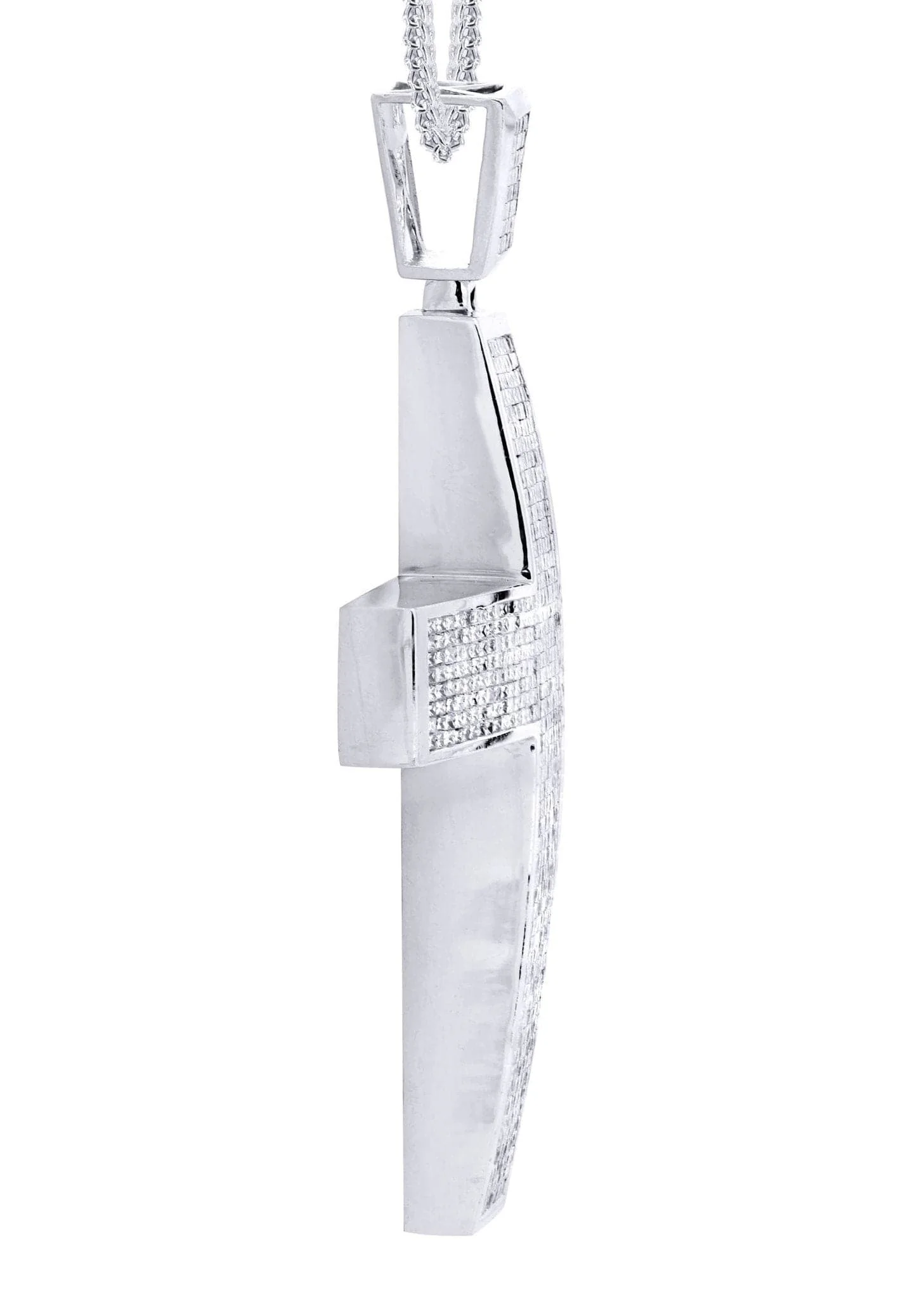 14 White Gold Diamond Cross Necklace  | 18.92 Carats - Image 4