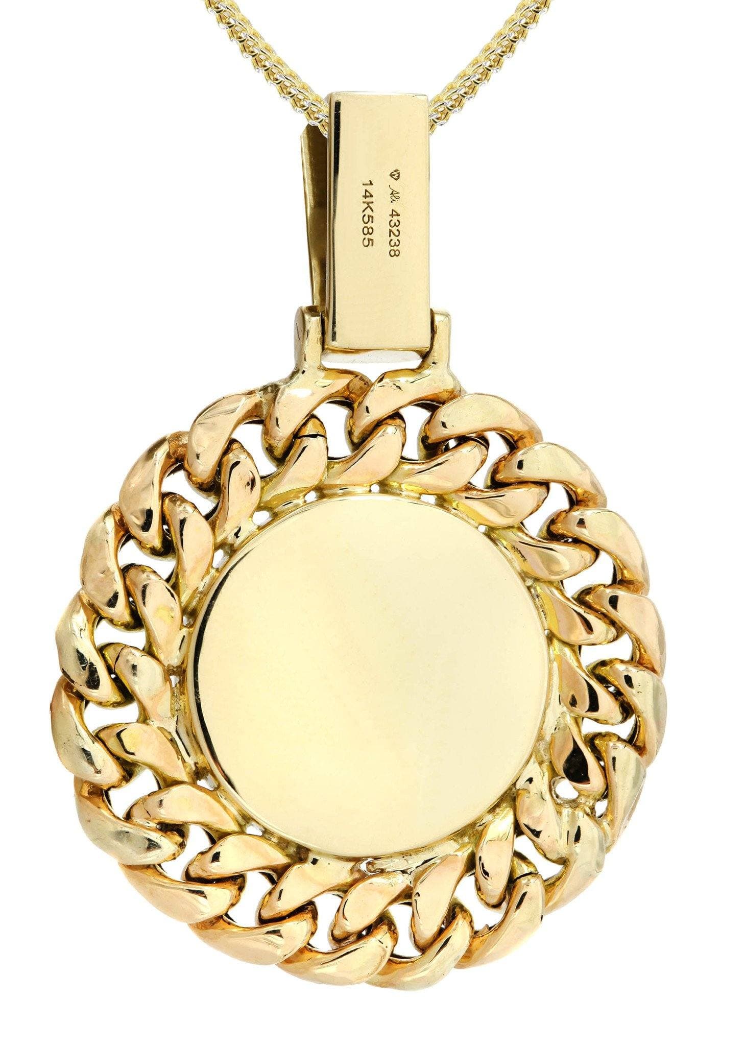 14 Yellow Gold Hamsa Diamond Necklace | 0.7 Carats - Image 3