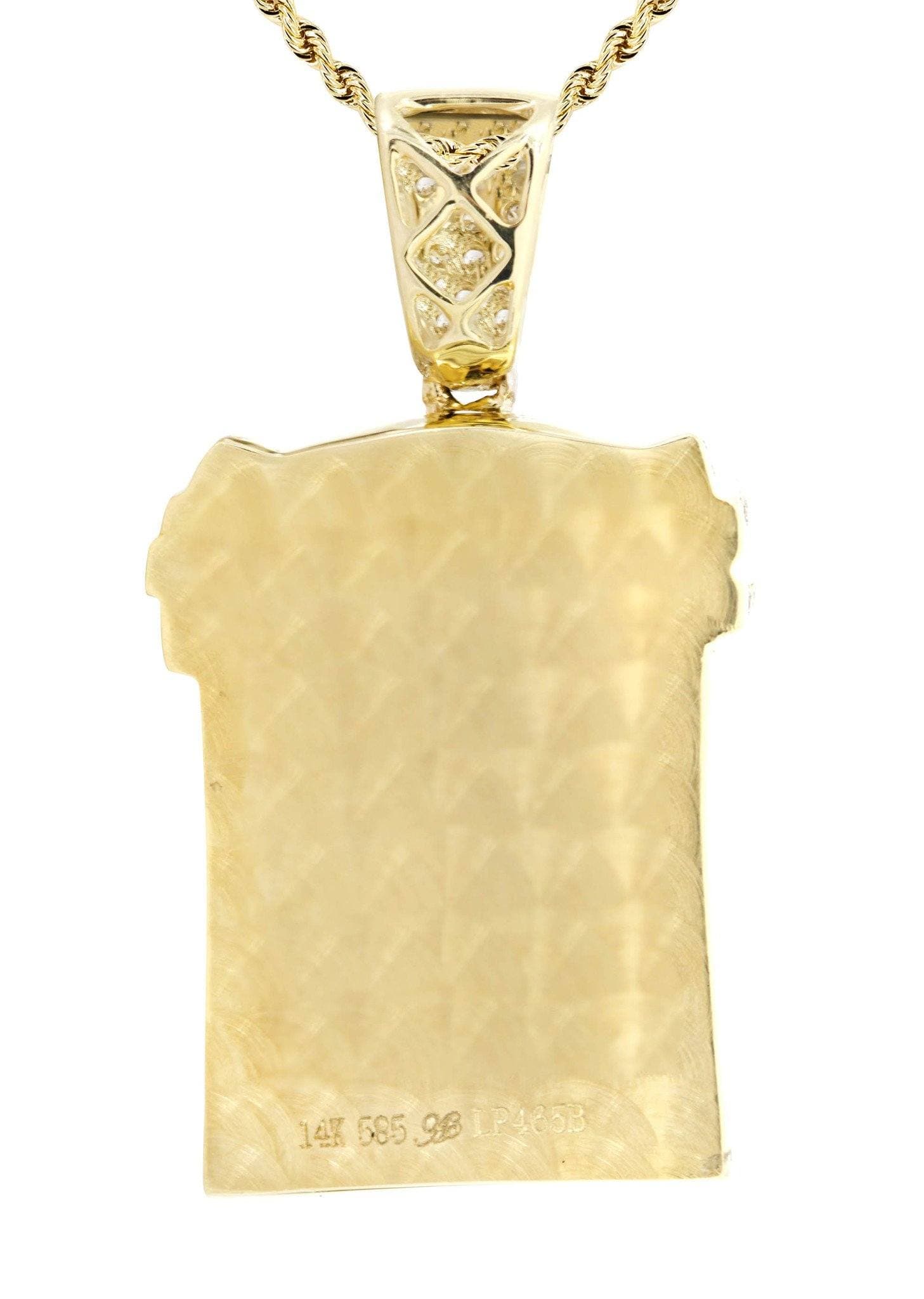 14K Yellow Gold Jesus Head Diamond Necklace | 2.08 Carats - Image 3