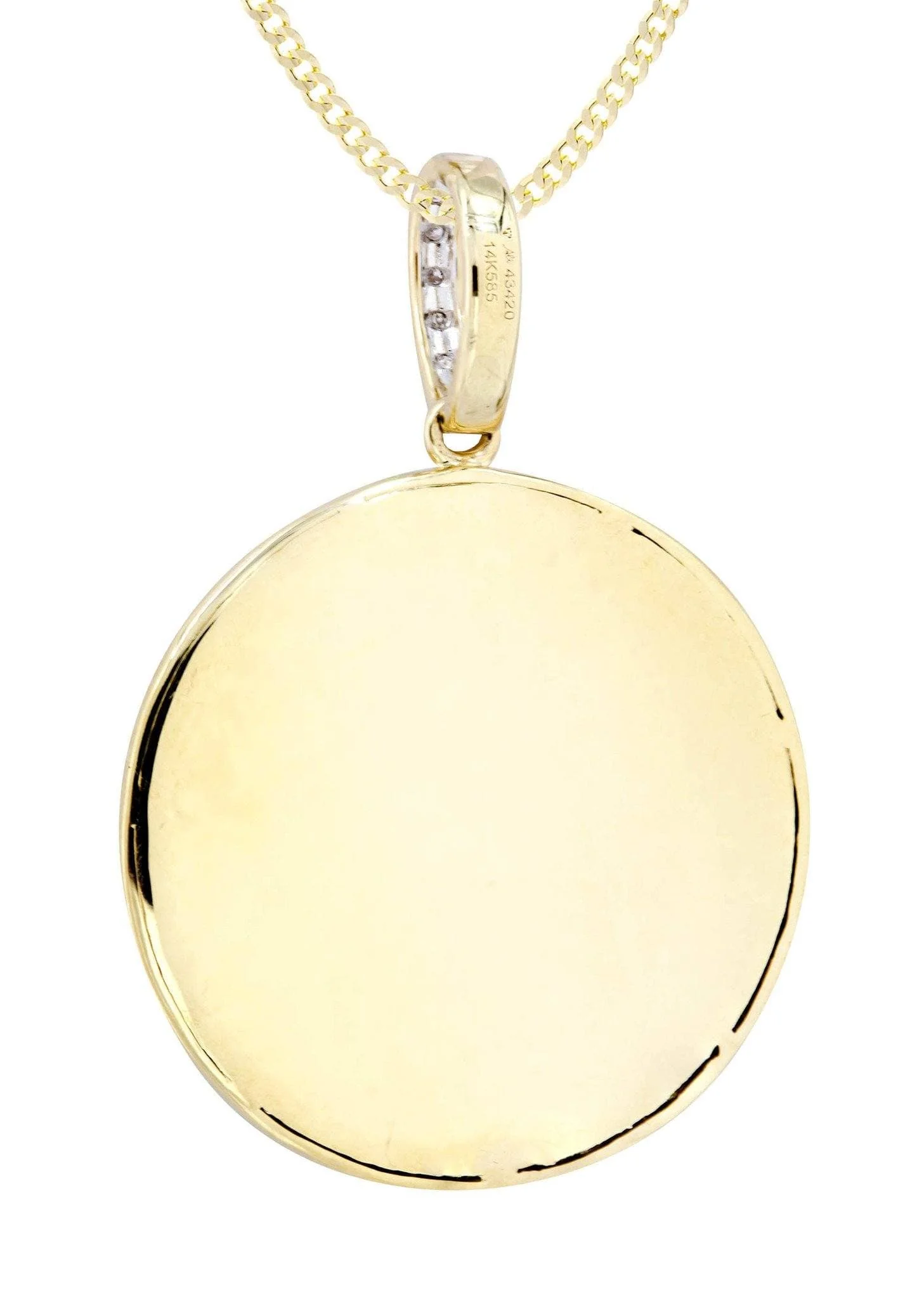 14K Yellow Gold Money Sign Diamond Necklace | 0.5 Carats - Image 3