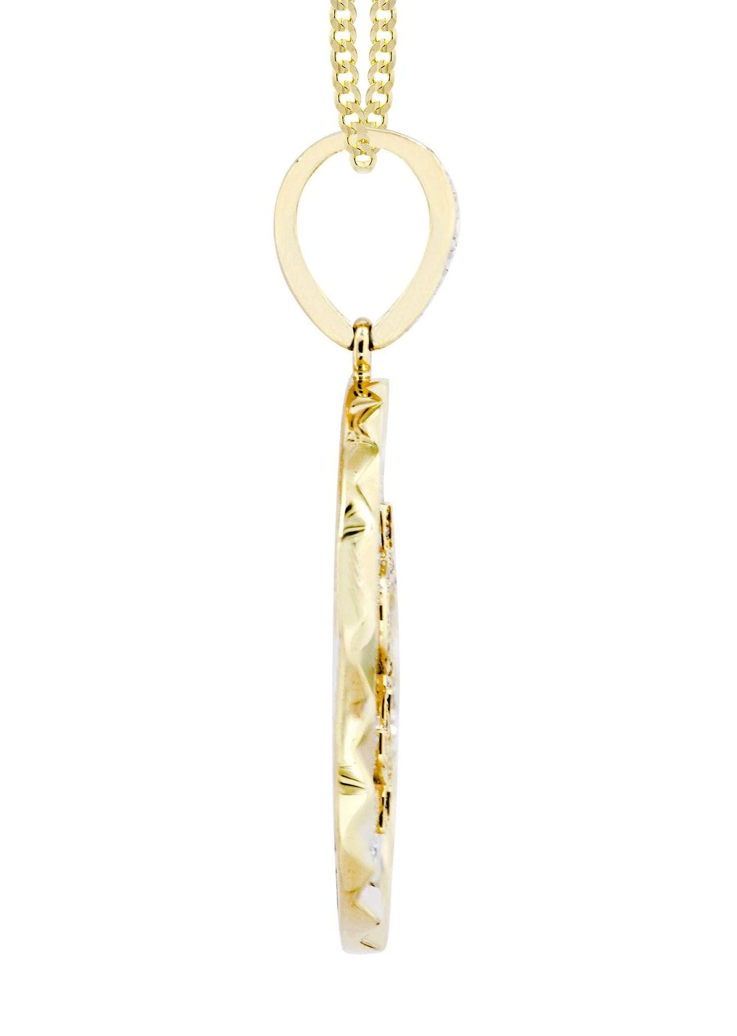 14K Yellow Gold Money Sign Diamond Necklace | 0.5 Carats - Image 4