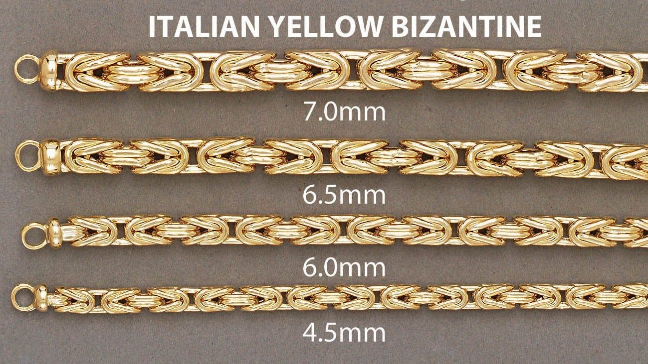 Solid Byzantine Chain - 14K Gold - Image 5