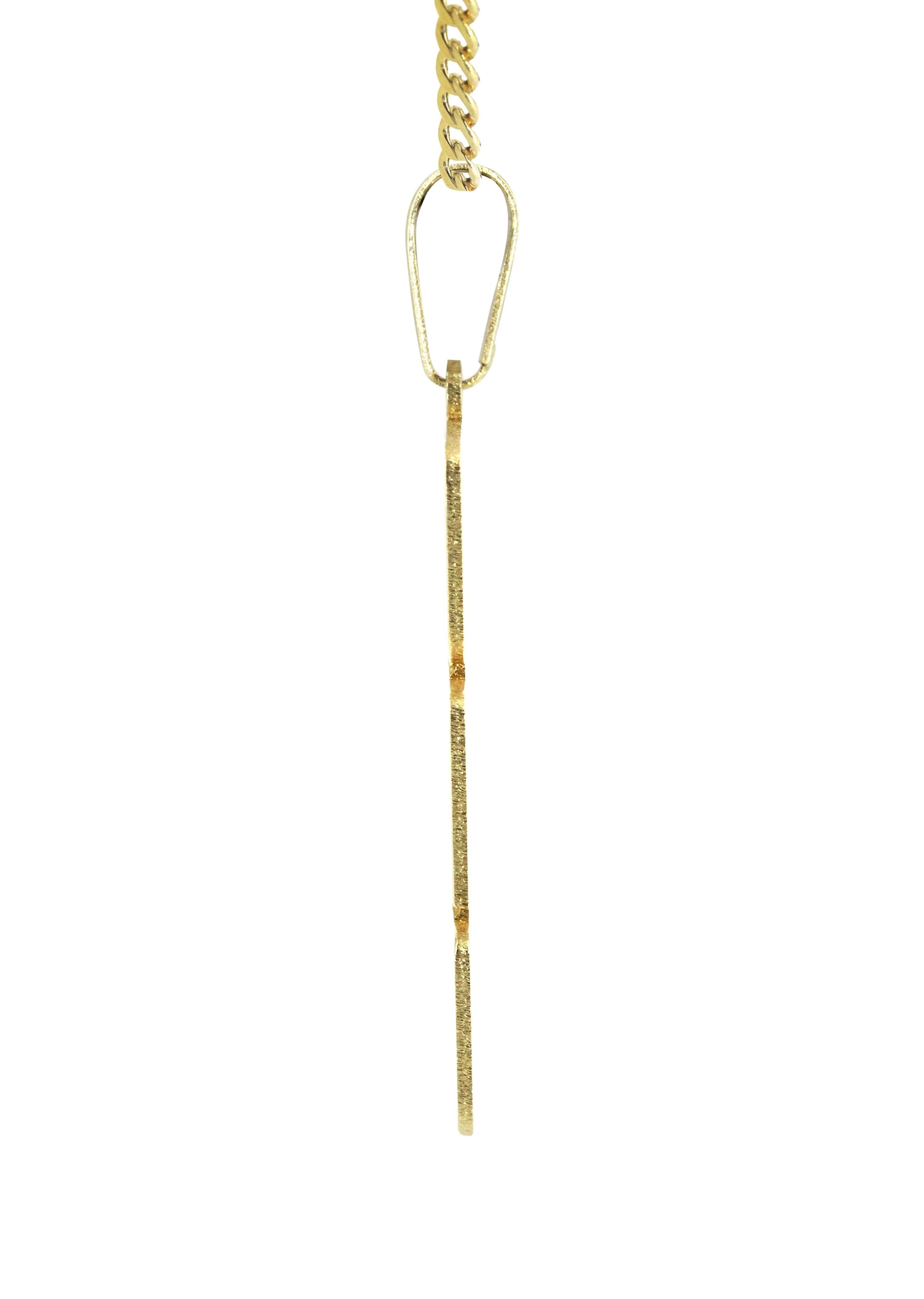 14K Gold  Big Letter Name Plate Necklace | Style #79 - Image 3