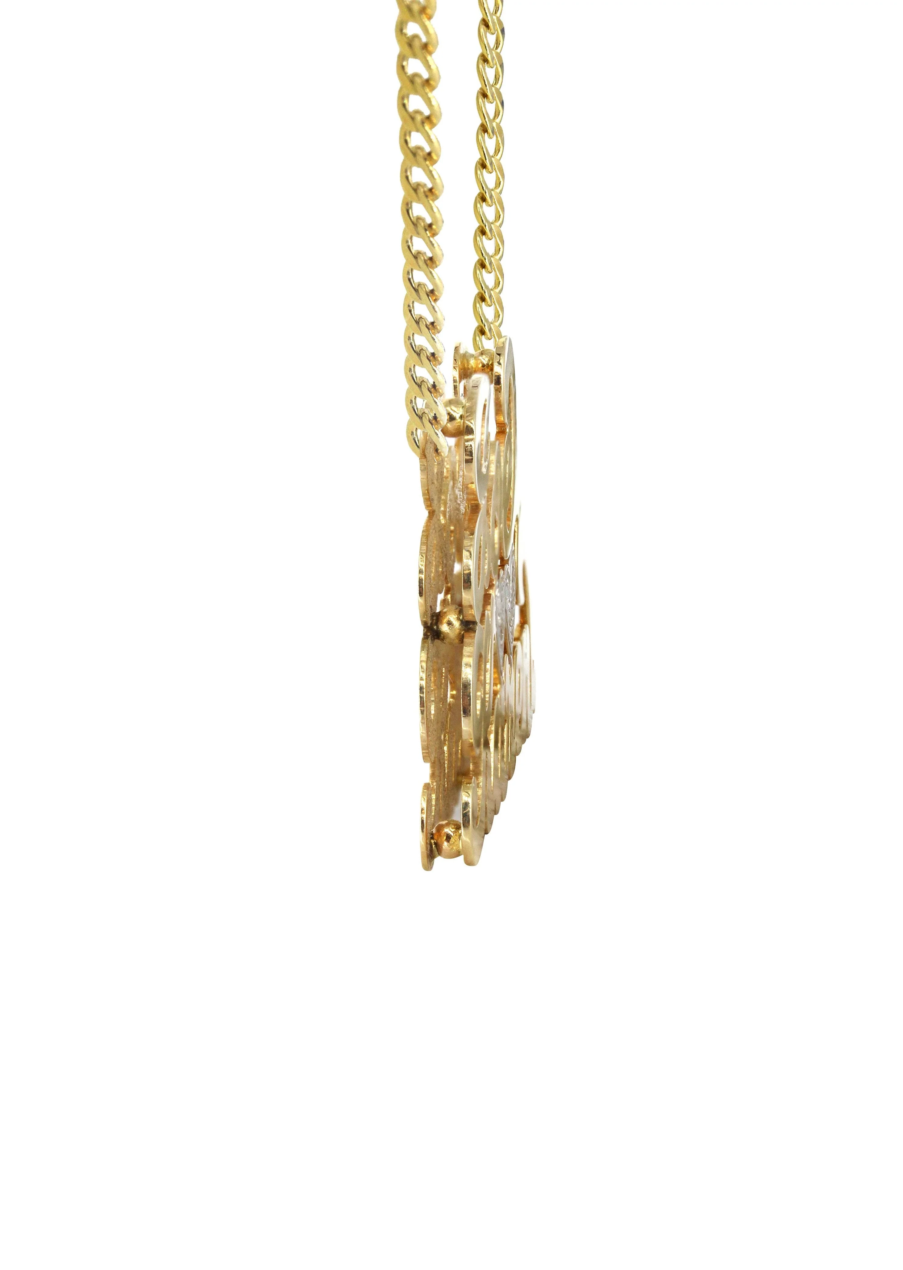 14K Gold Couple Names Name Plate Necklace | Style #63 - Image 3