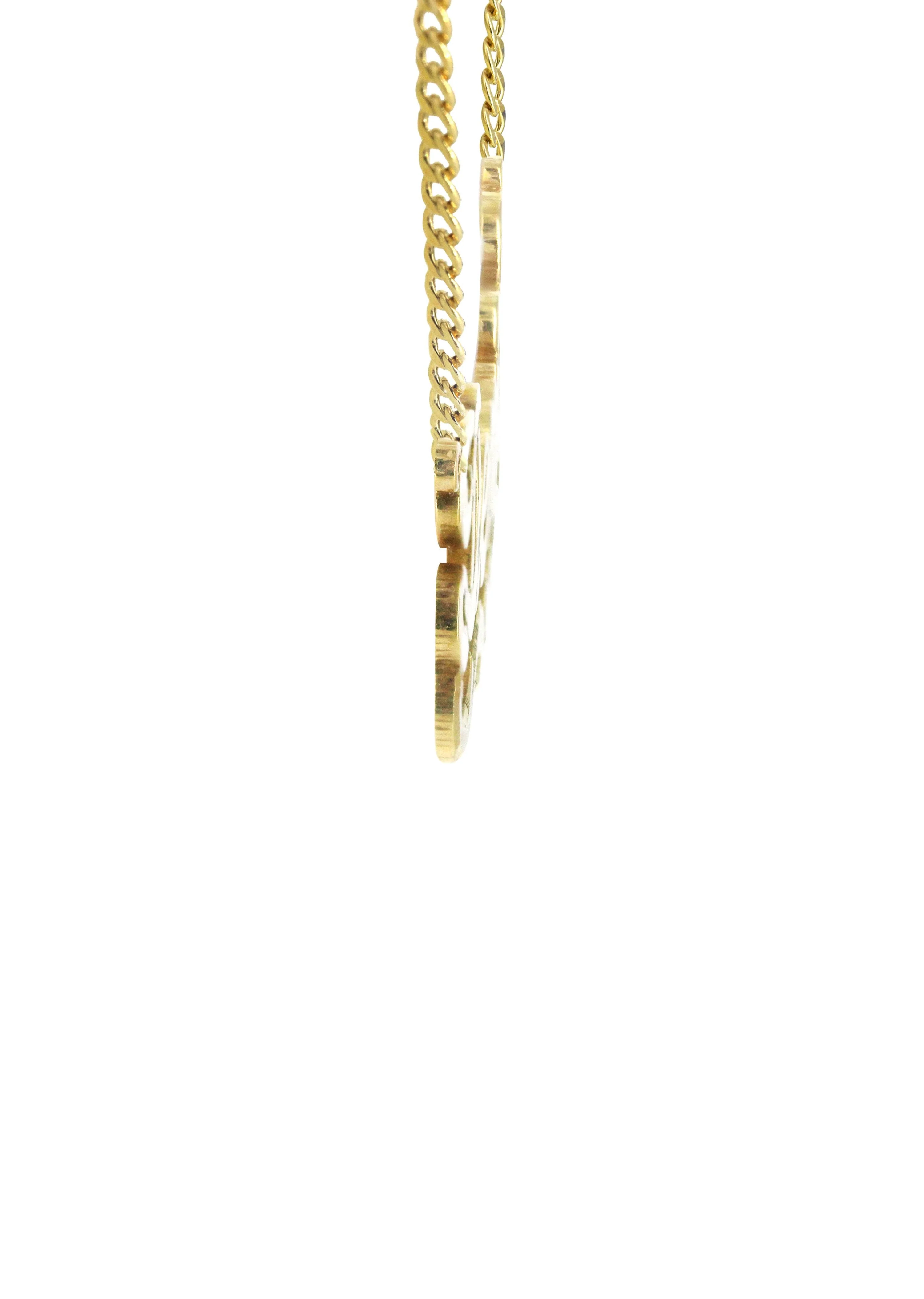 14K Gold  Diamond Cut Heart Name Plate Necklace | Style #38 - Image 3