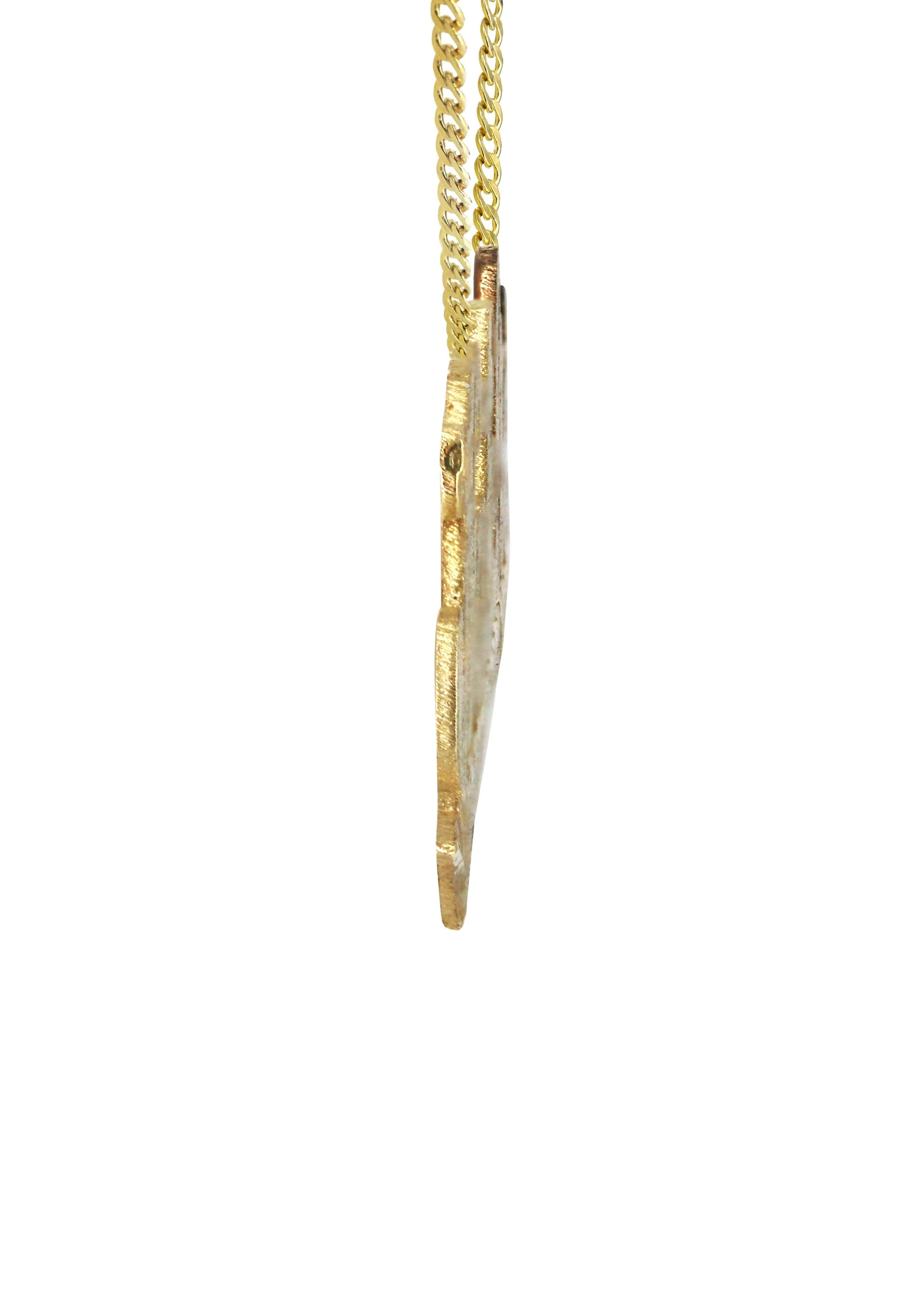 14K Gold  Diamond Cut with Diamond Name Plate Necklace | Style #15 - Image 3