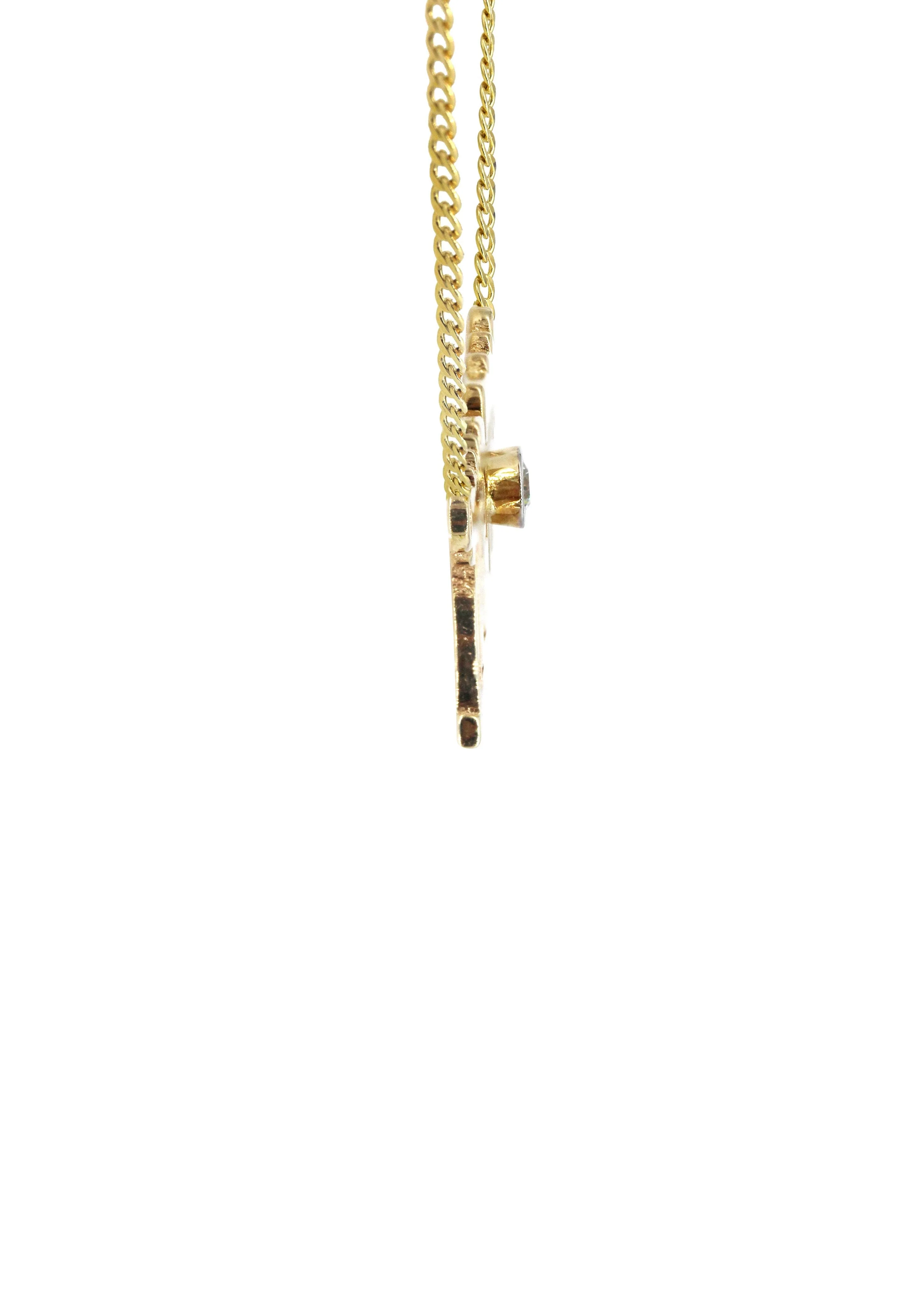 14K Gold Hebrew Text Name Plate Necklace | Style #78 - Image 3