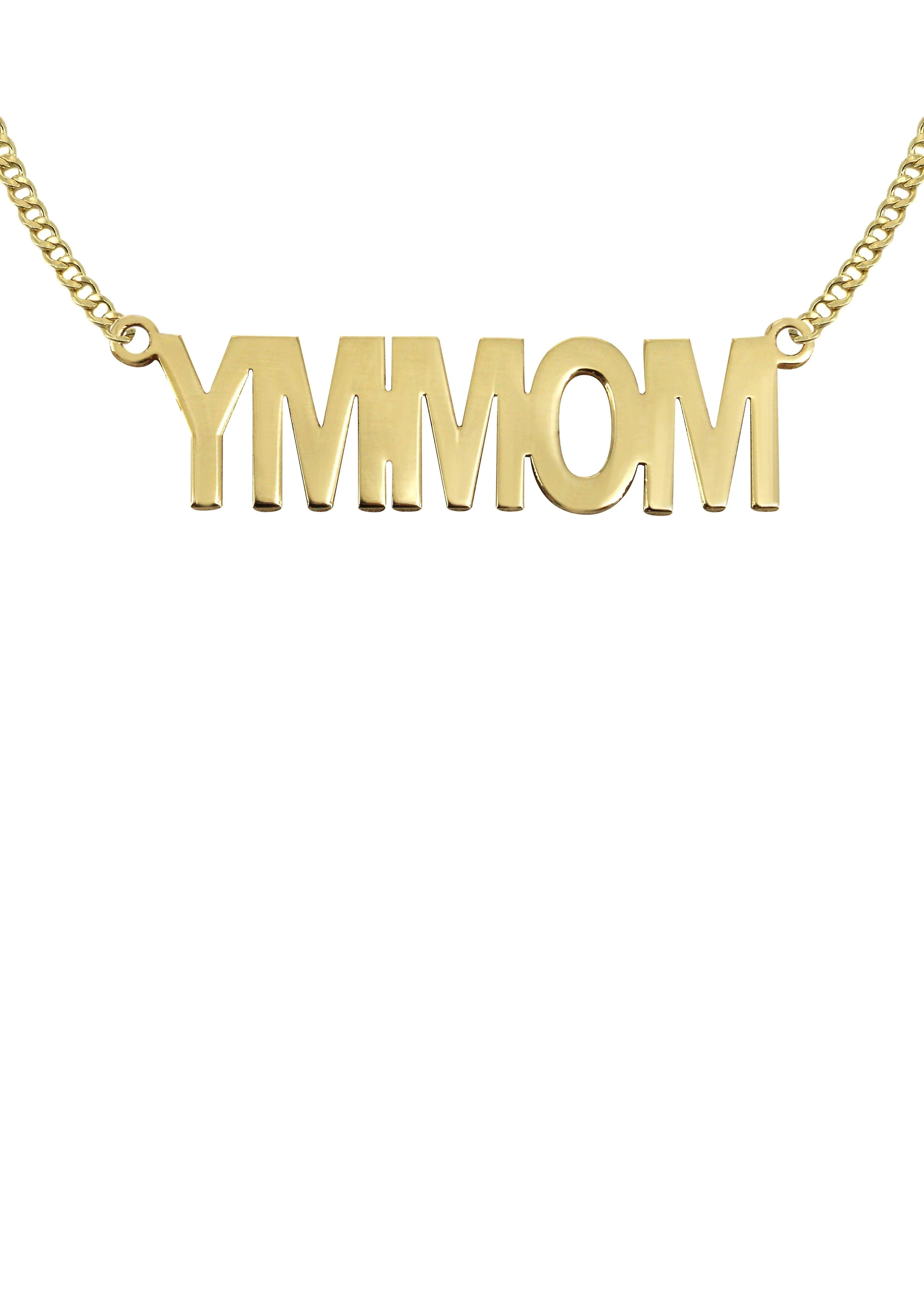 14K Gold Mommy Name Plate Necklace | Style #122 - Image 2