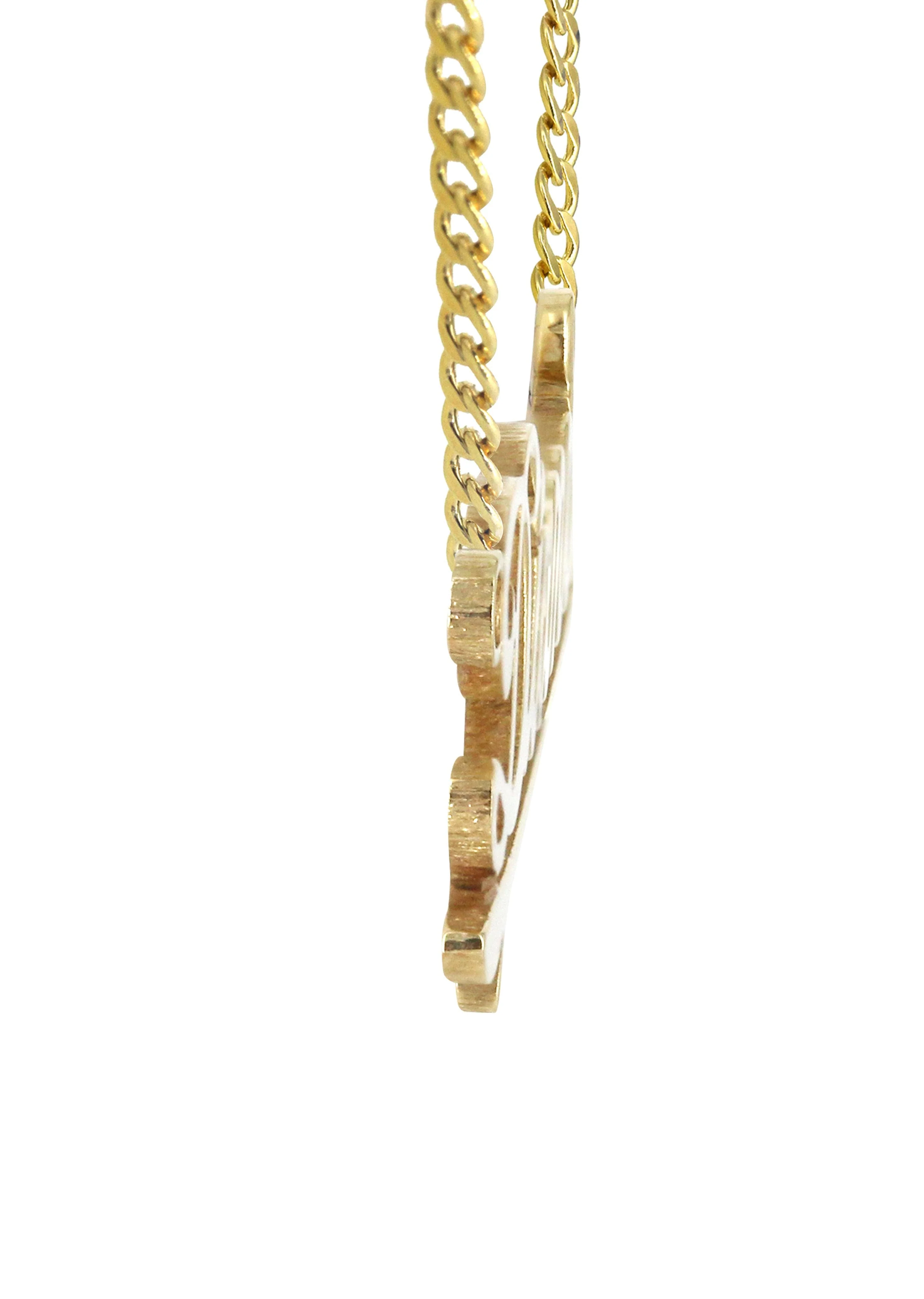14K Gold  Plain Gold Name Plate Necklace | Style #32 - Image 3