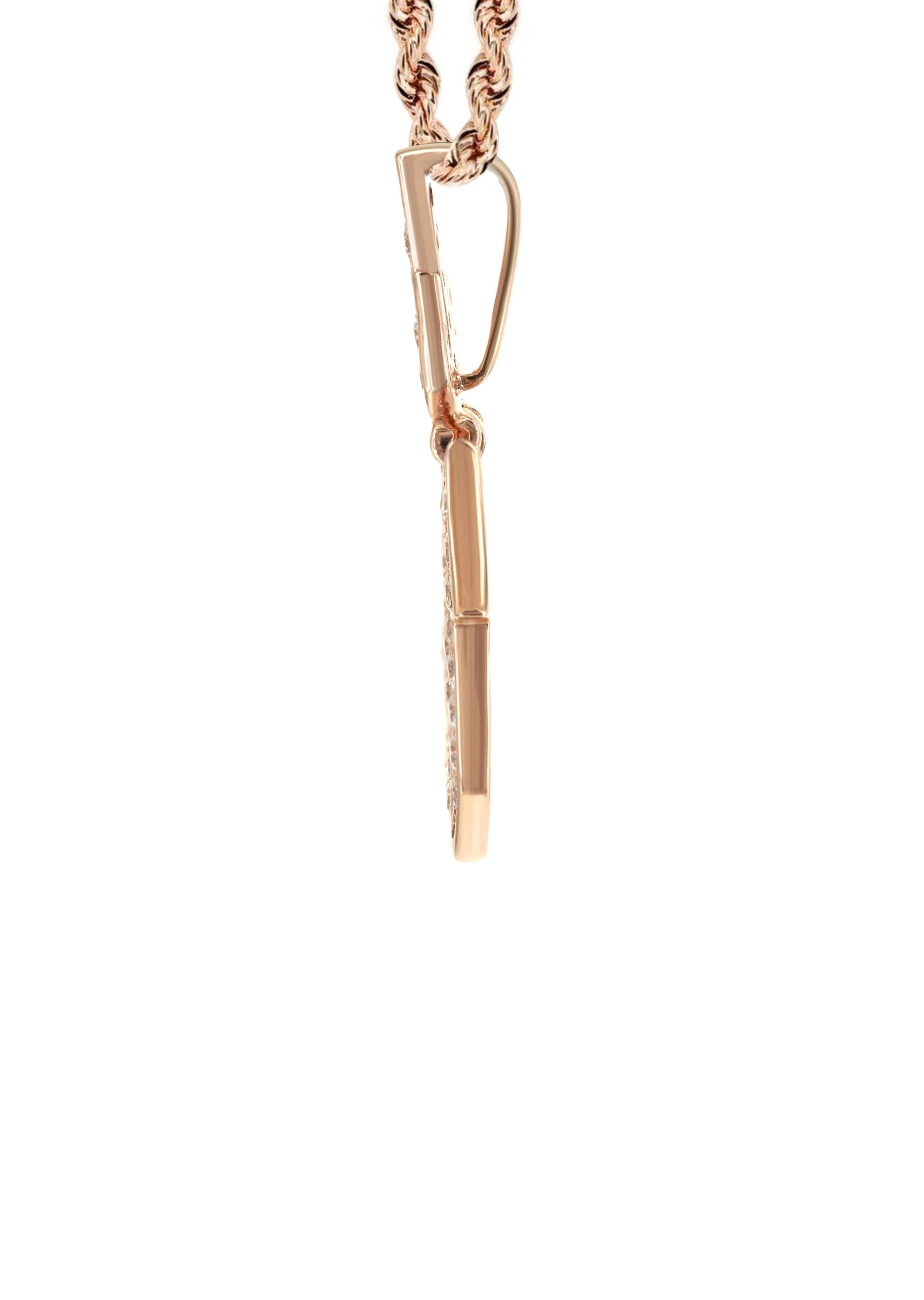 14K Rose Gold Allah Diamond Necklace | 0.77 Carats - Image 4