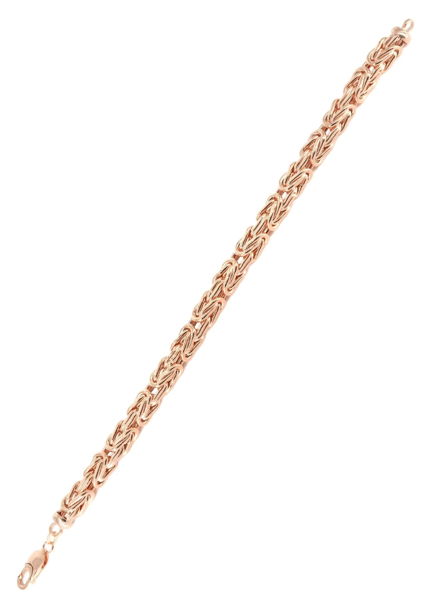 14K Rose Gold Bracelet Byzantine - Image 3