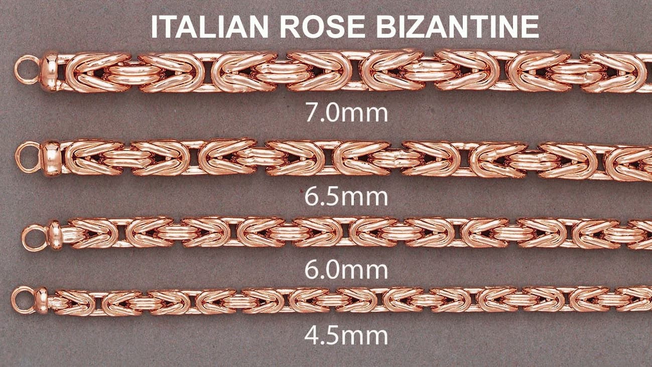 14K Rose Gold Bracelet Byzantine - Image 4