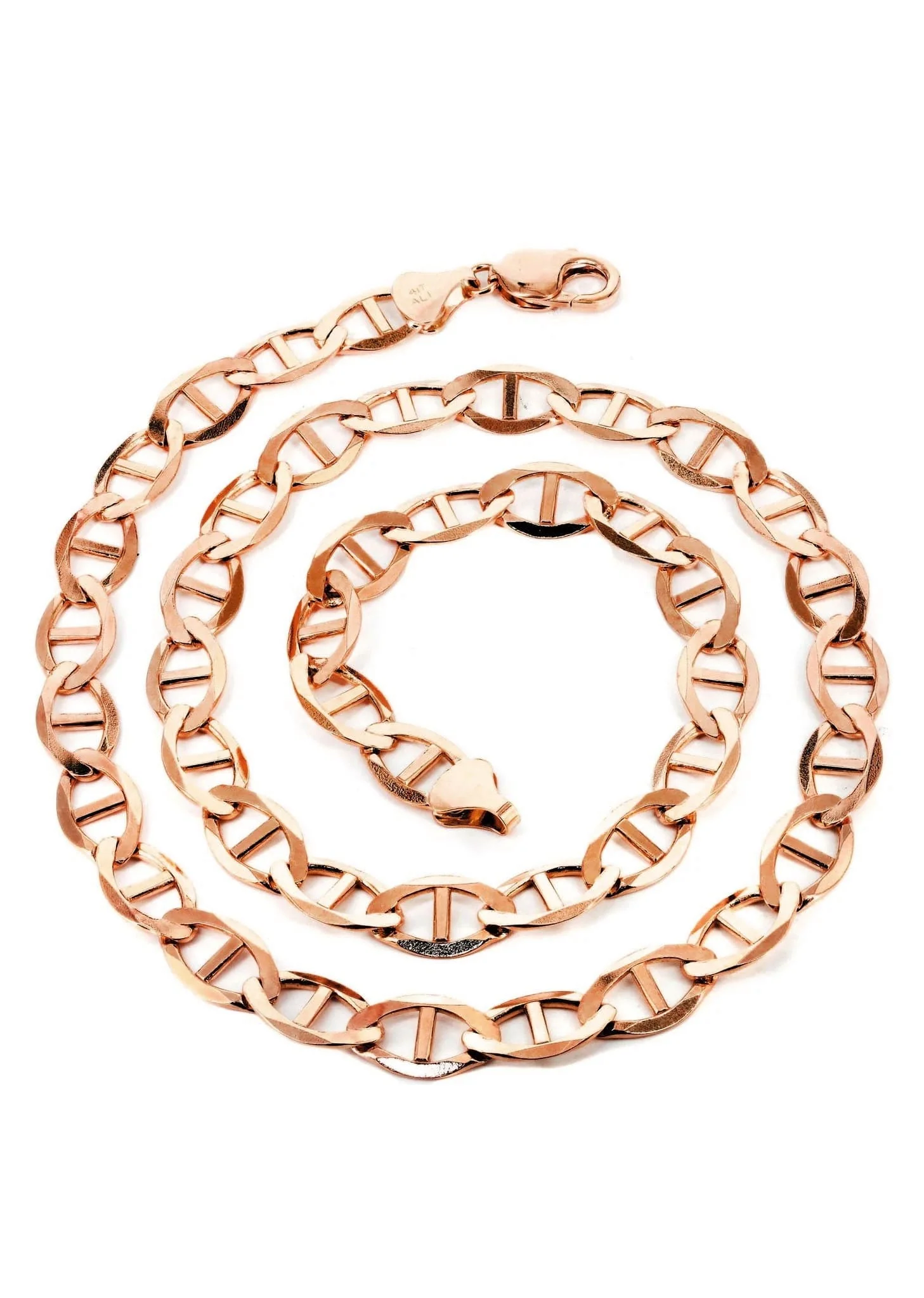 Solid Mariner Chain - 14K Rose Gold Chain - Image 2
