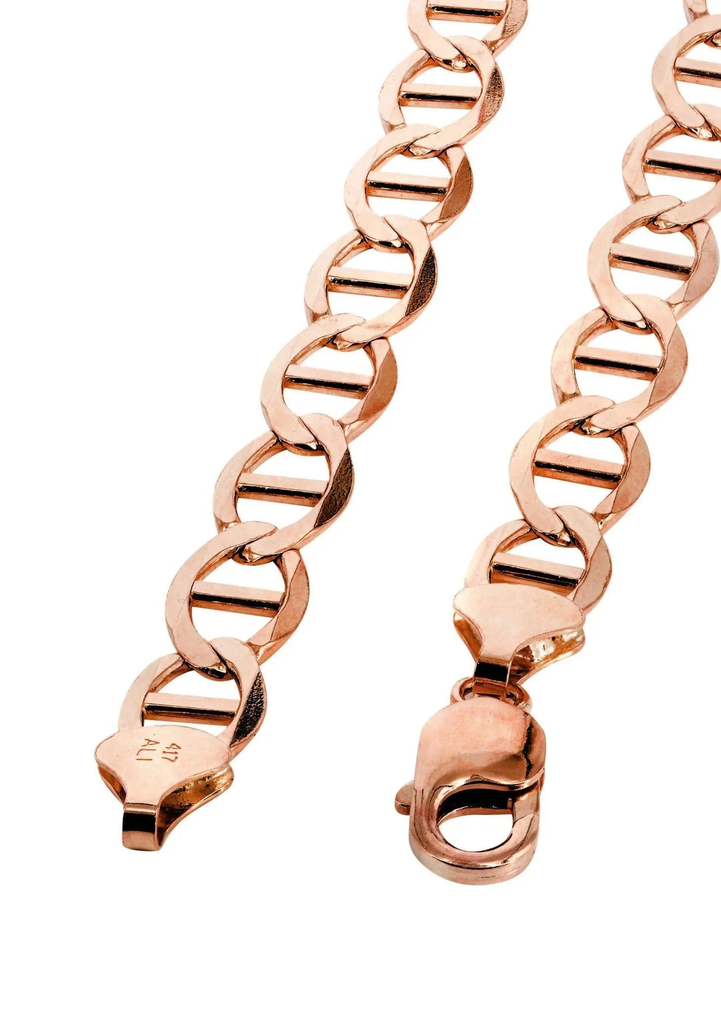 Solid Mariner Chain - 14K Rose Gold Chain - Image 4