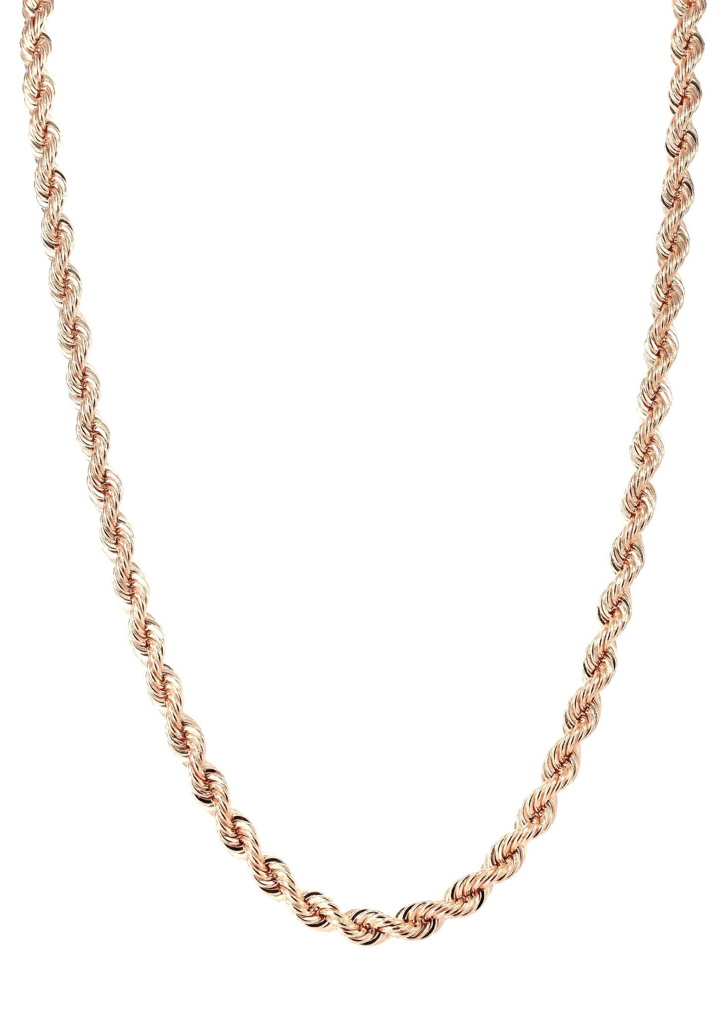 Solid Rope Chain - 14K Rose Gold Chain - Image 3