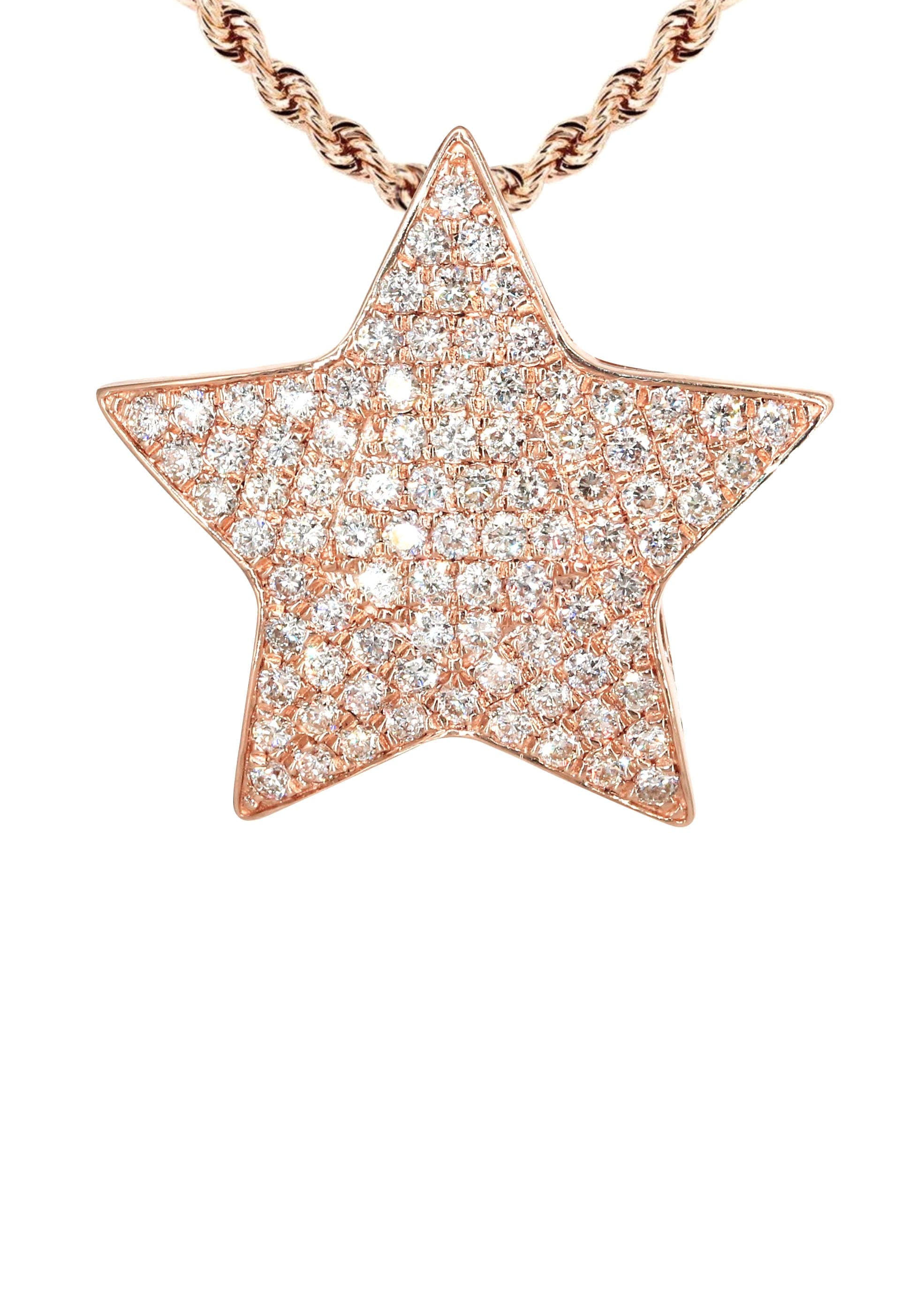 14K Rose Gold Diamond Star Necklace | 1.65 Carats - Image 2