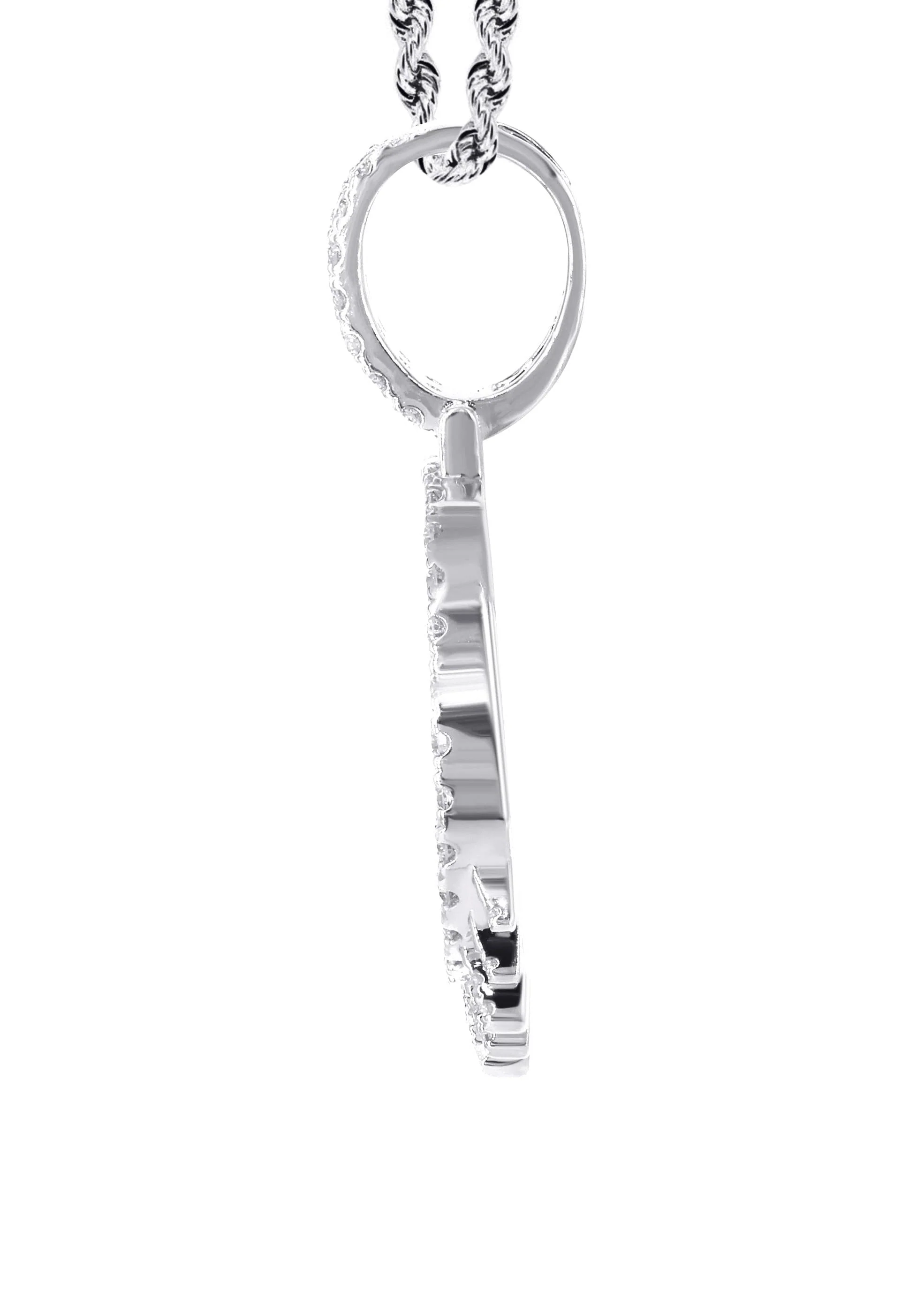 14K White Gold Diamond Round Drip Picture Pendant Necklace | 1.4 Carats | Appx. 16 Grams - Image 4