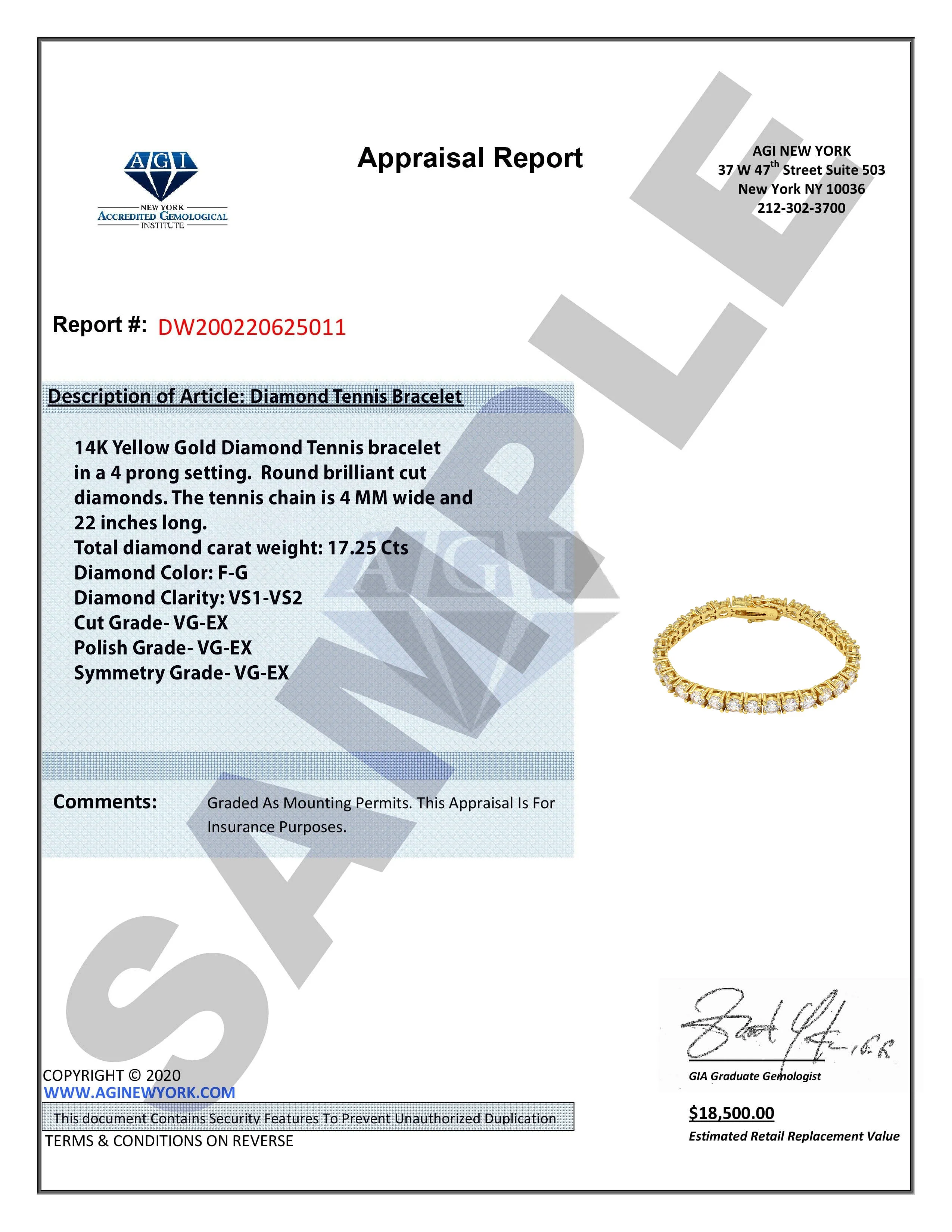 Mens Diamond Tennis Bracelet - Image 6