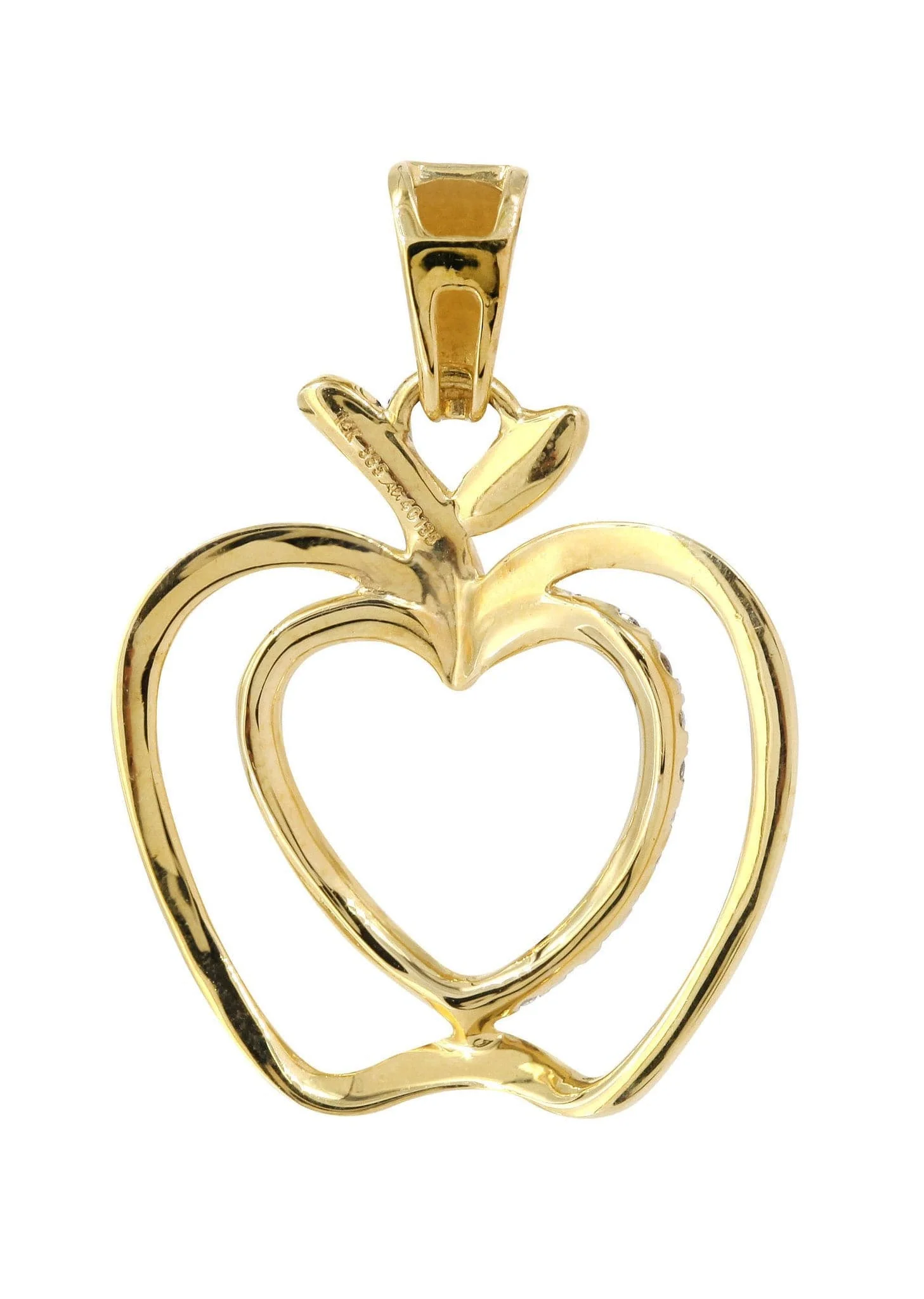 Diamond Apple Pendant | 0.38 Carats | 2.04 Grams - Image 3