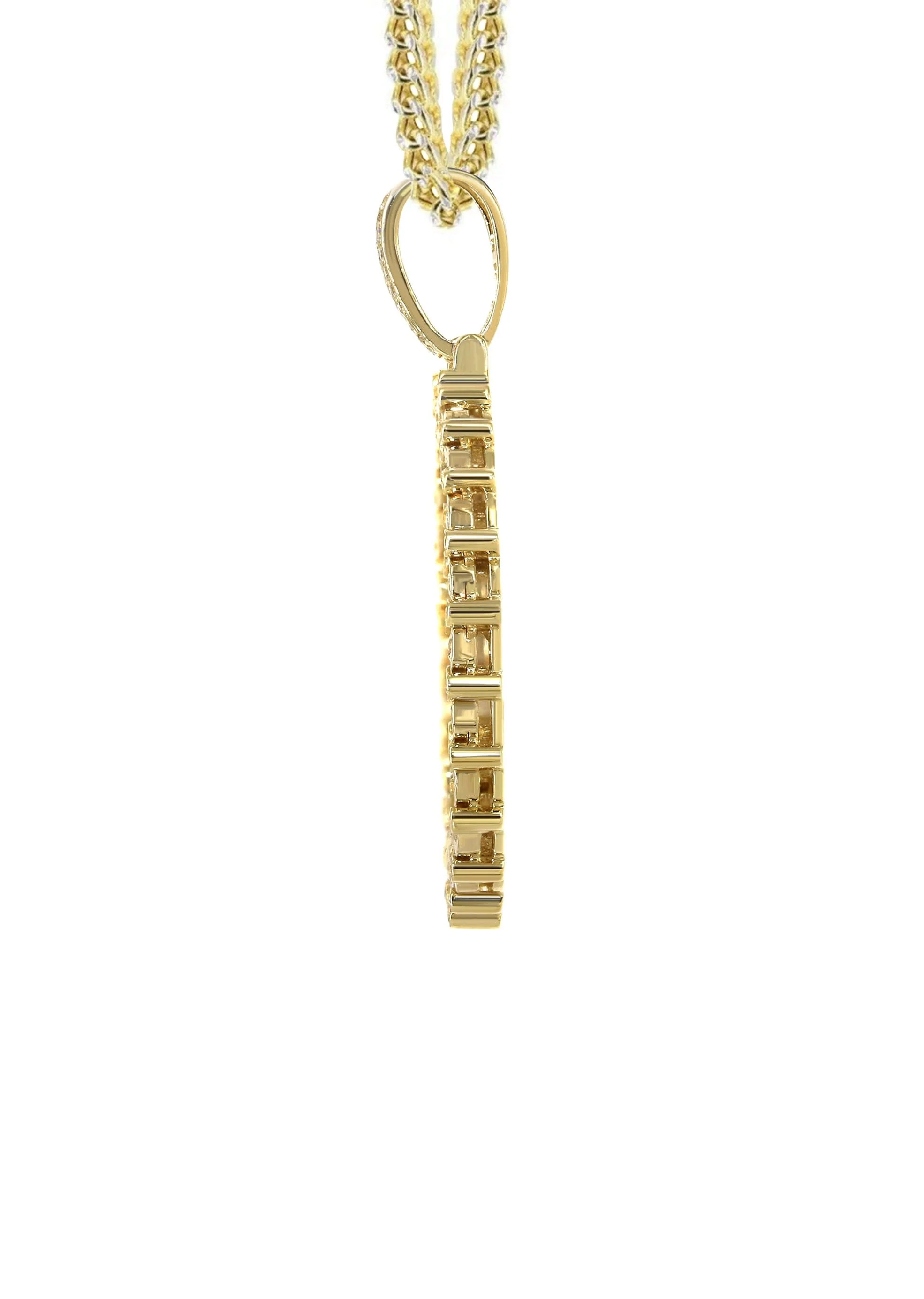 14K Yellow Gold Diamond Round Picture Pendant Necklace | 0.63 Carats | Appx. 16 Grams - Image 4