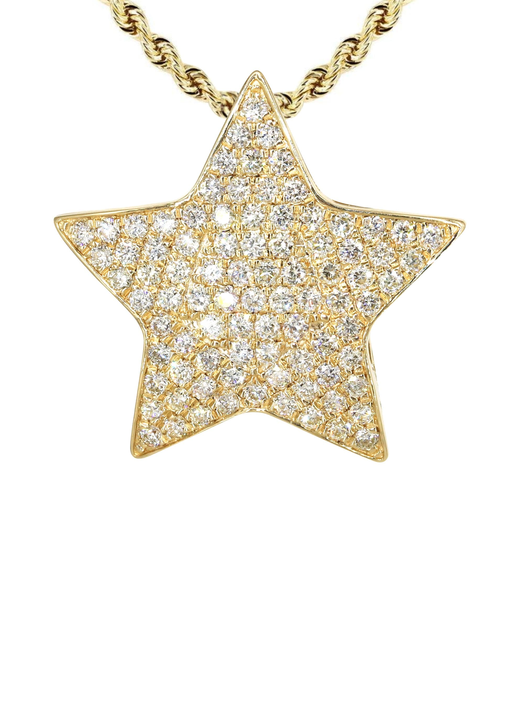 14K Yellow Gold Diamond Star Necklace | 1.65 Carats - Image 2