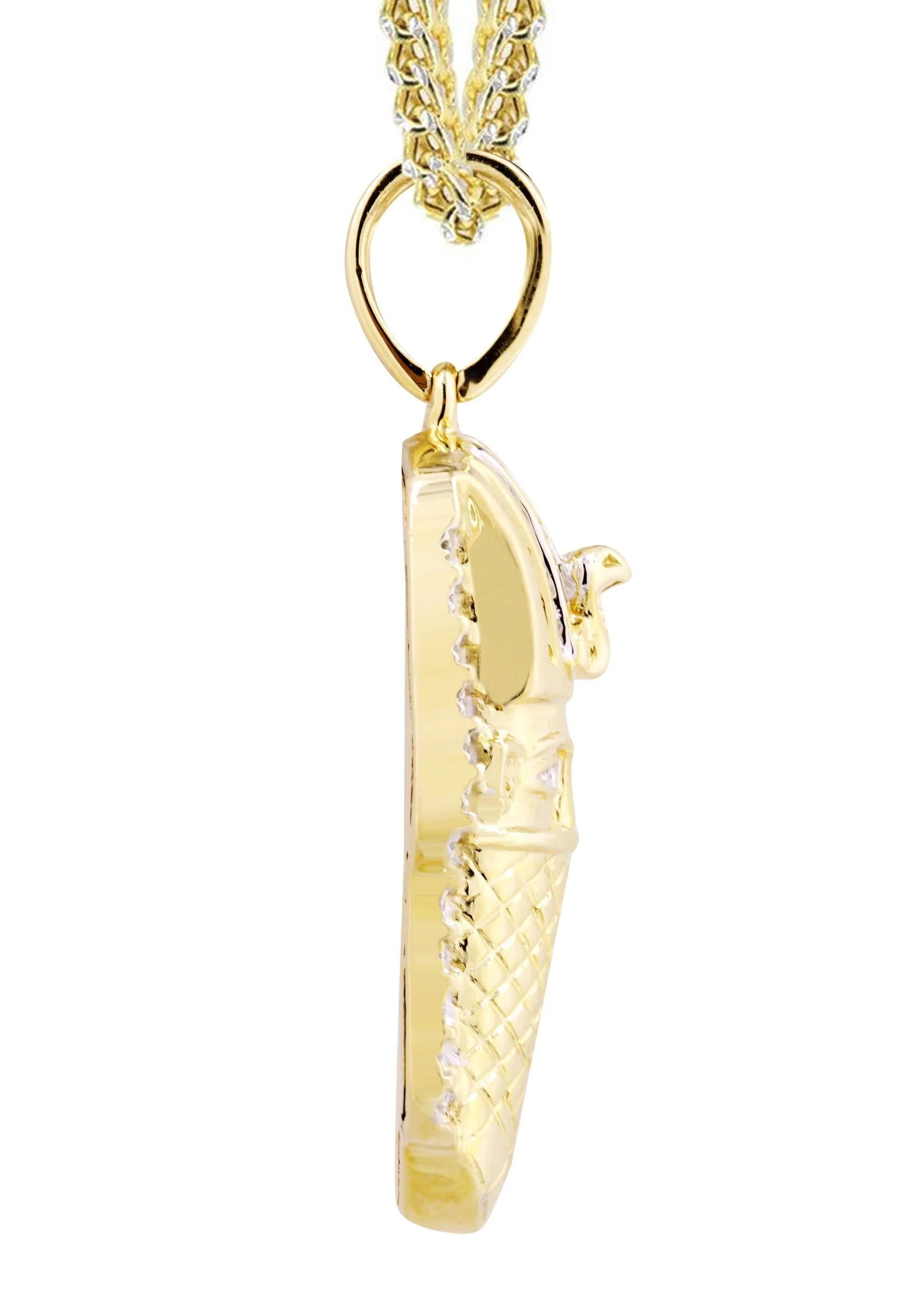 14K Yellow Gold Masked Pharaoh Diamond Necklace | 0.35 Carats - Image 4