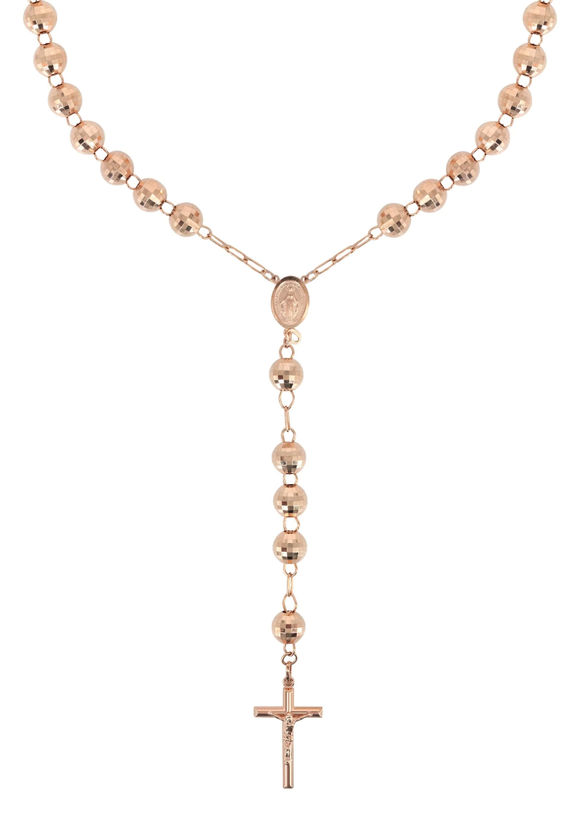 14K Rose Gold Rosary Chain - Image 4