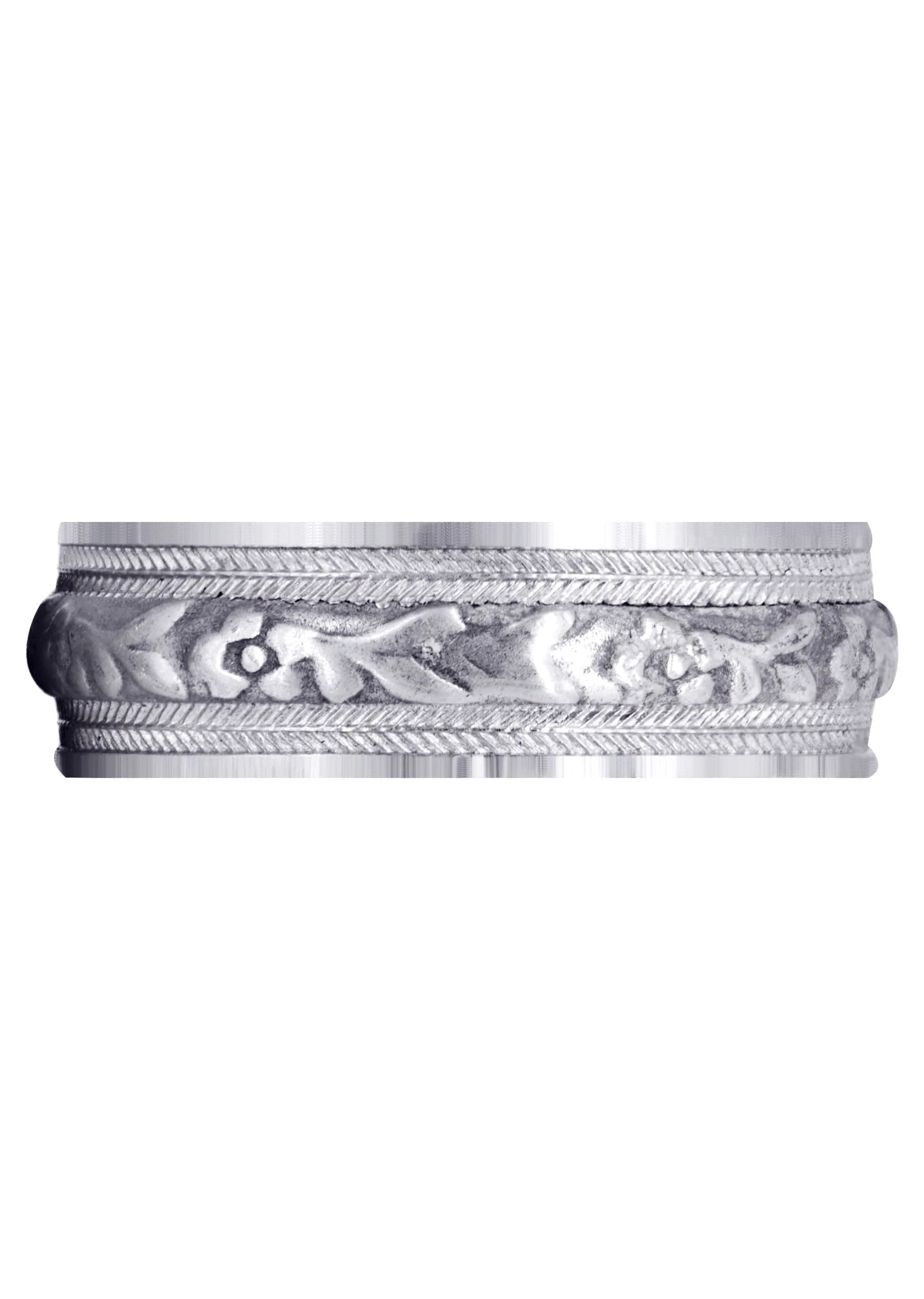 Antique Mens Wedding Band | Sand Blast / High Polish Finish (Bryce) - Image 2