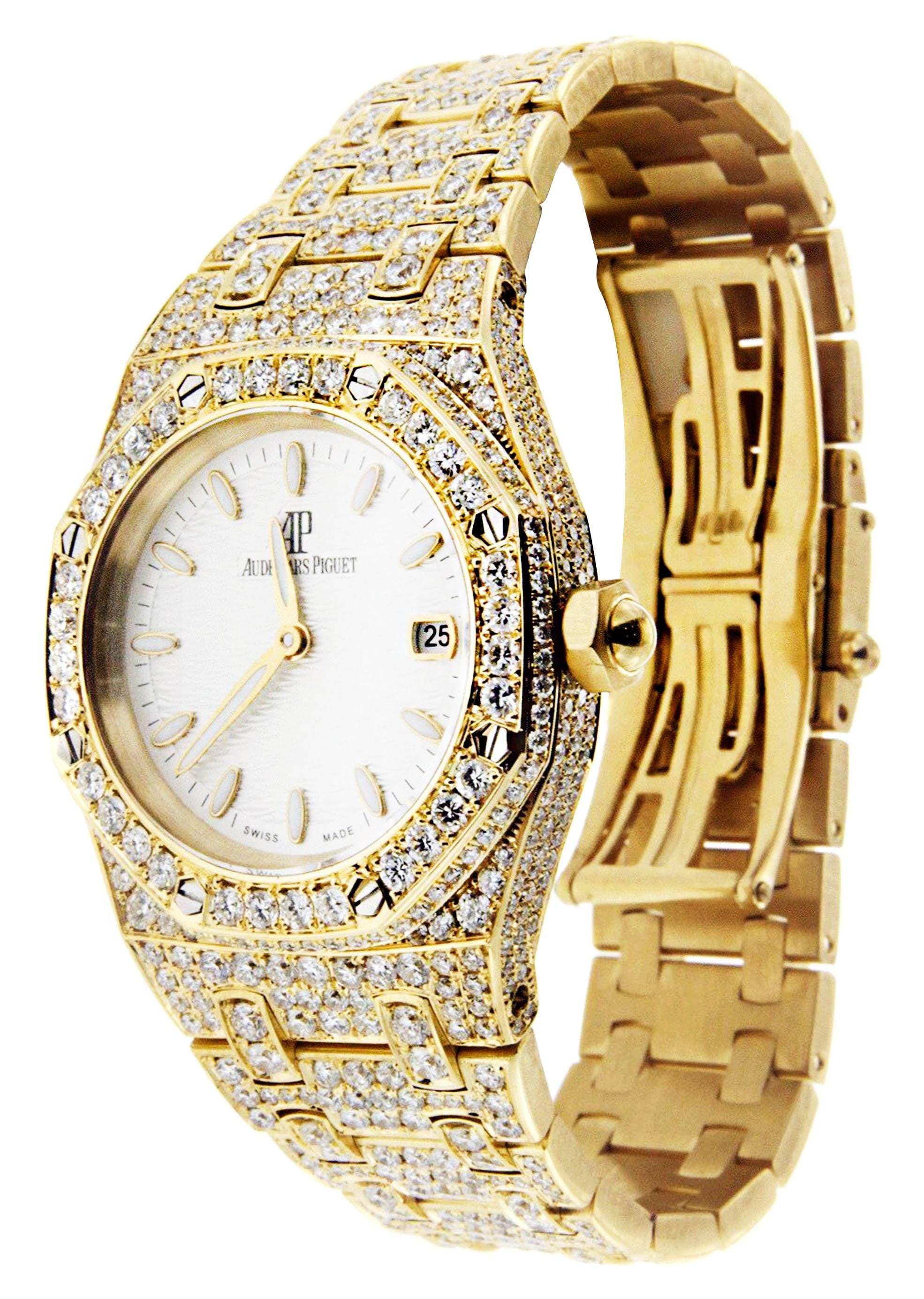 Diamond Audemars Piguet Royal Oak Watch For Women | 18K Yellow Gold - Image 2