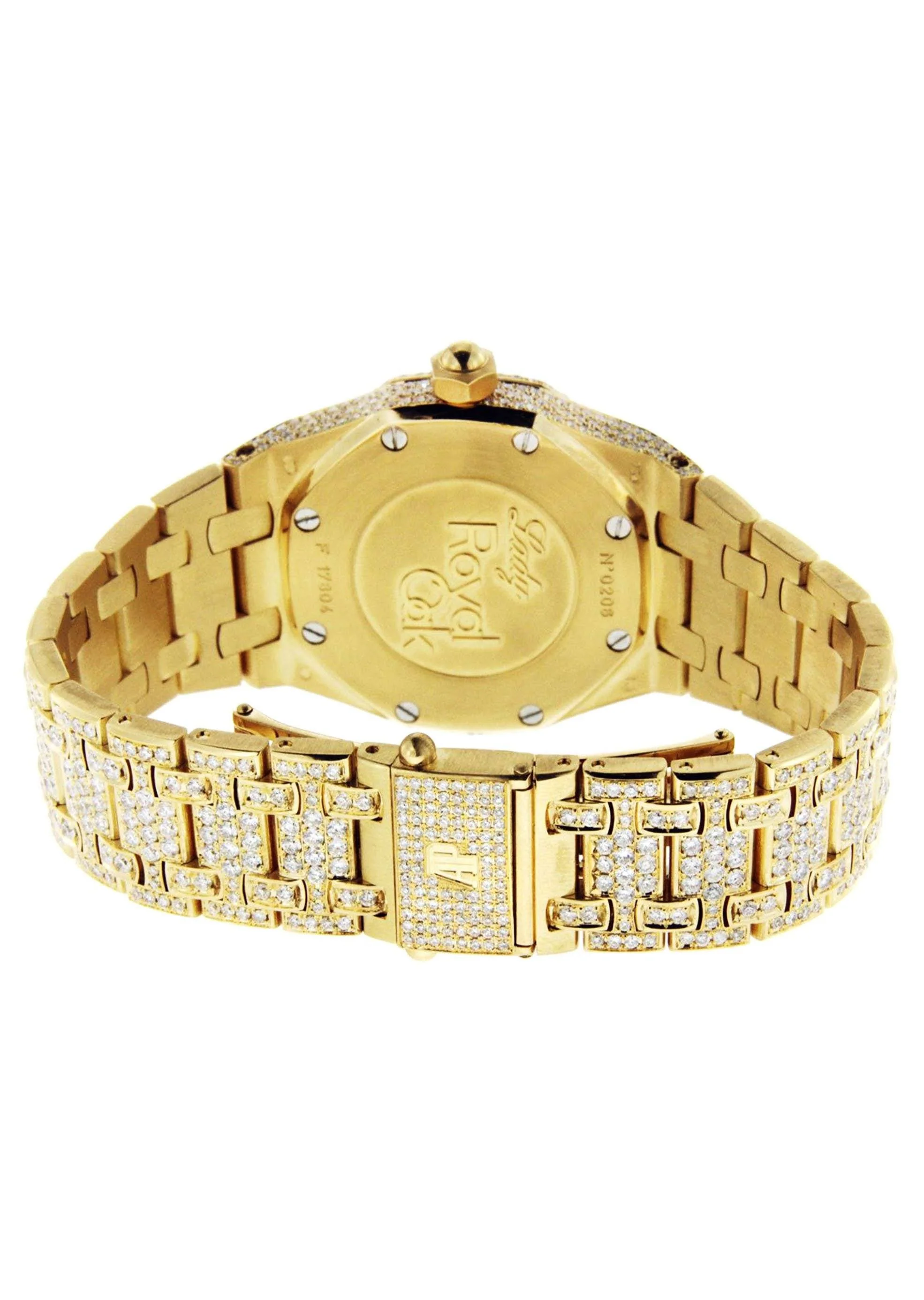 Diamond Audemars Piguet Royal Oak Watch For Women | 18K Yellow Gold - Image 3