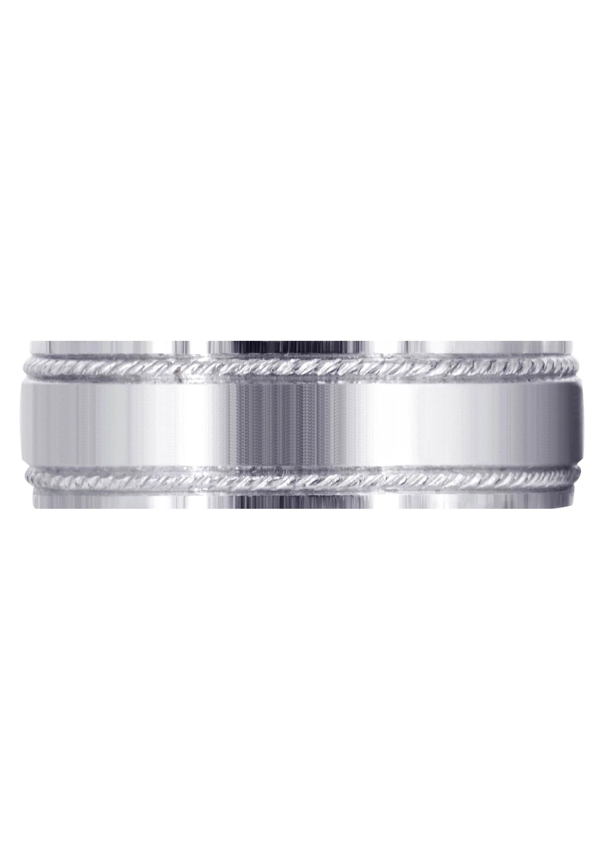 Basic Carved Celtic Mens Wedding Band | Wire Matt Finish (Brayden) - Image 2