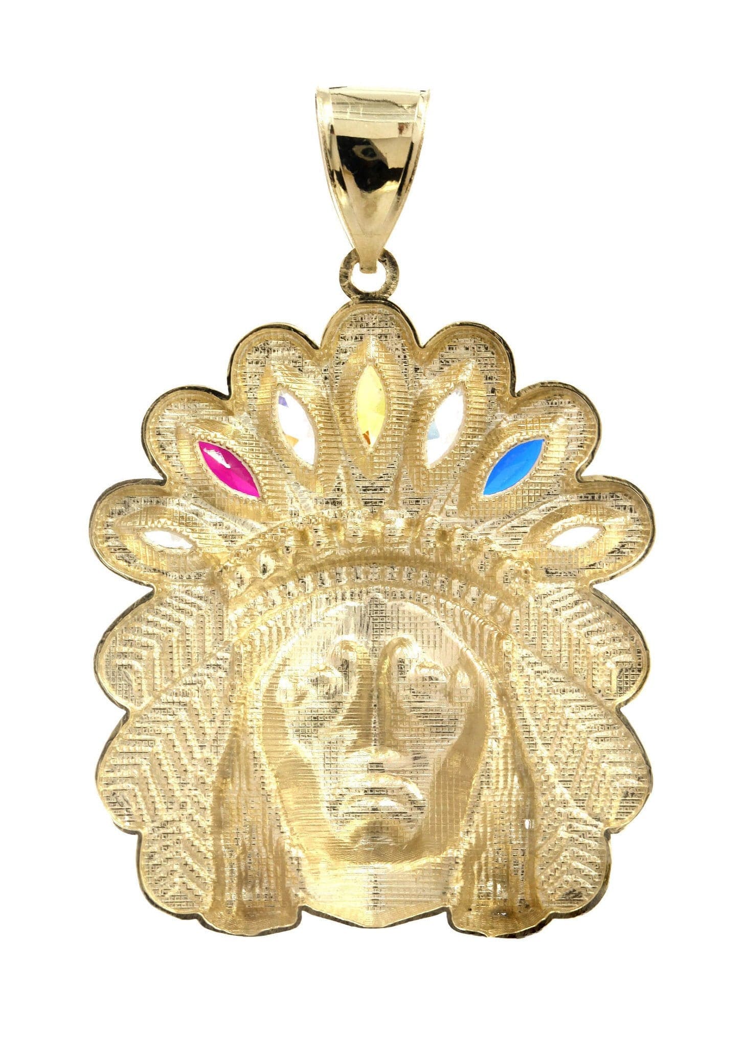 Chief Head  10K Gold Pendant | 15.1 Grams - Image 3